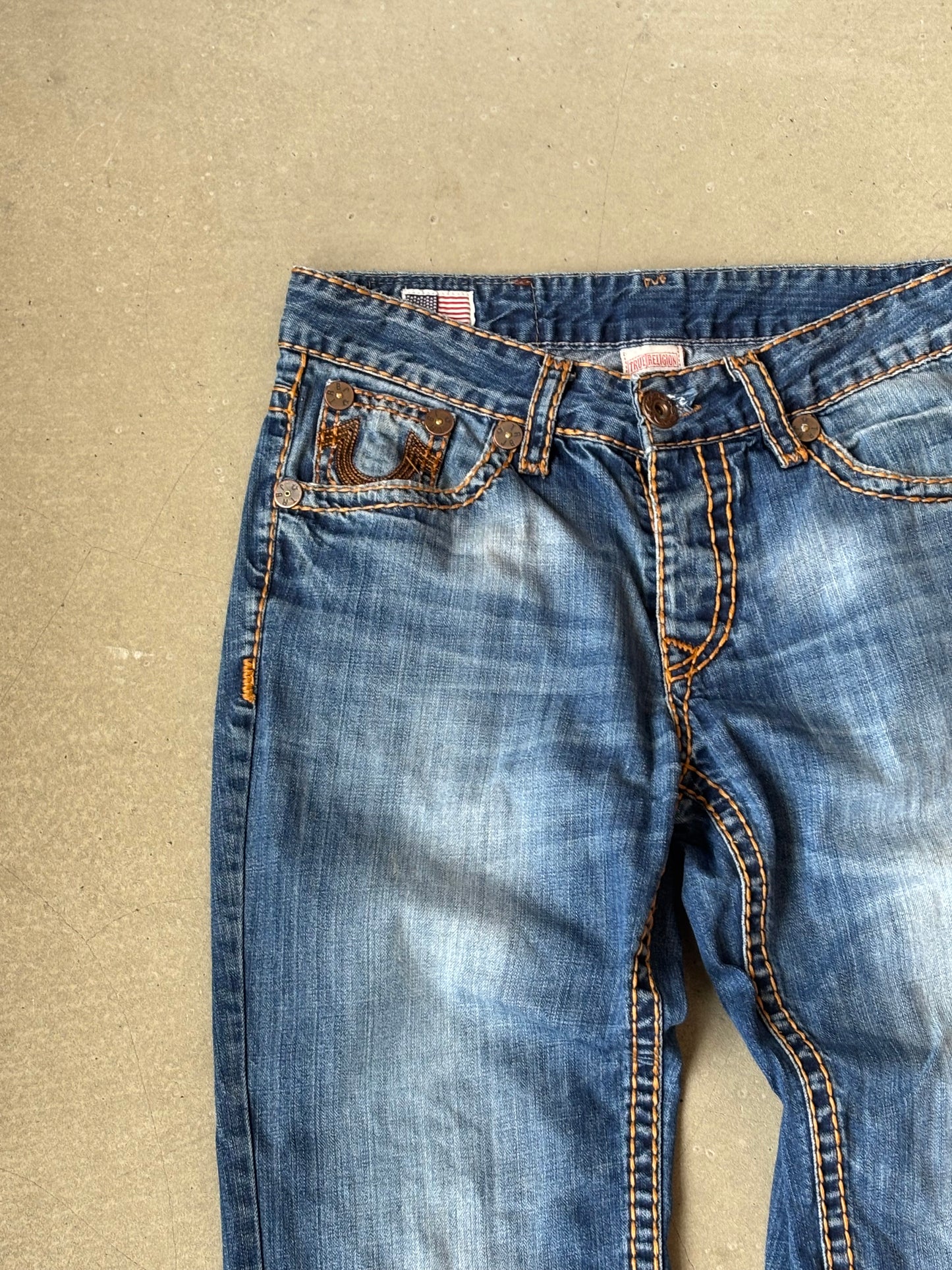 True Religion Faded Denim Blue 33