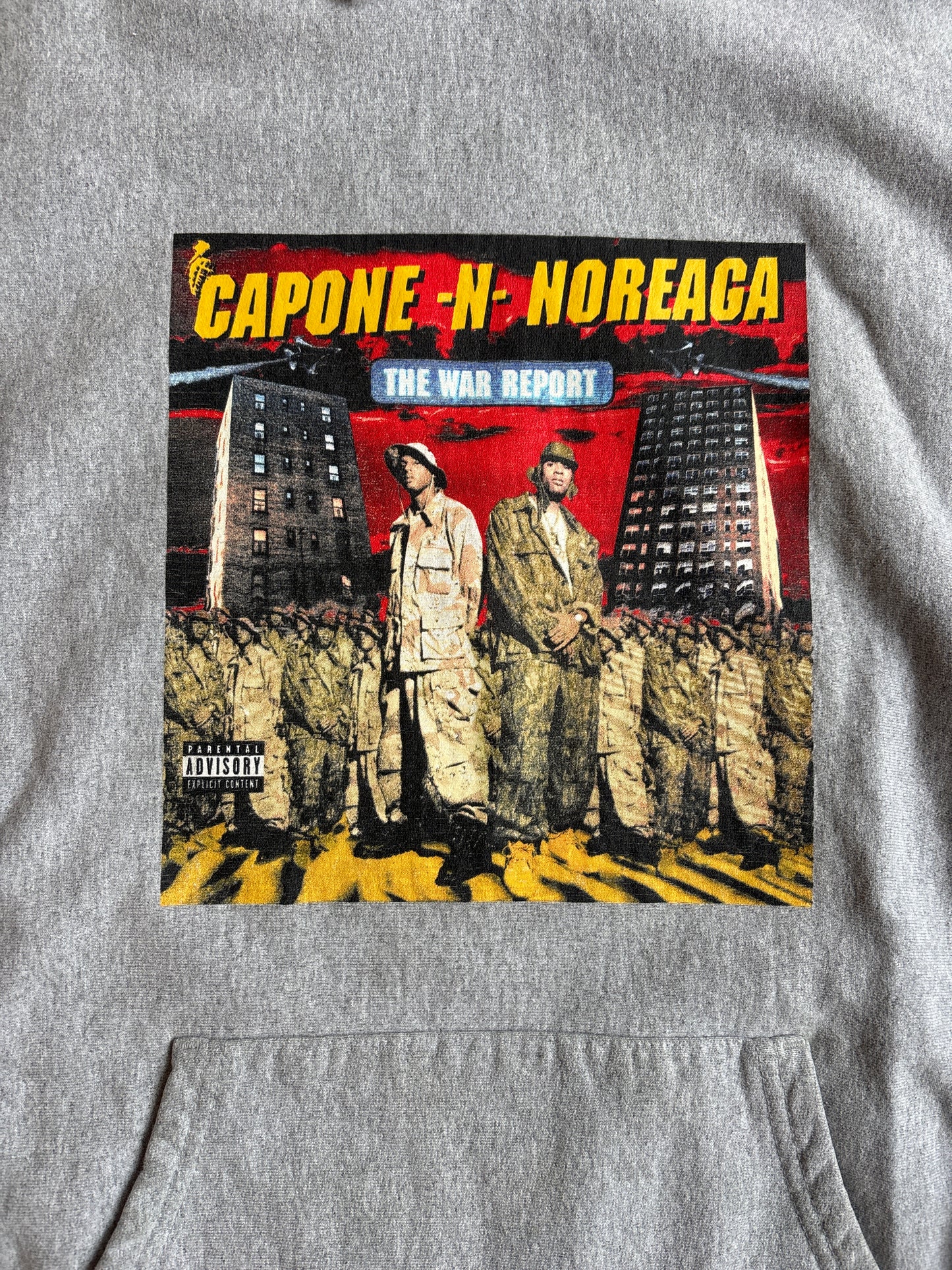 Supreme X Capone N Noreaga hoodie grey XL