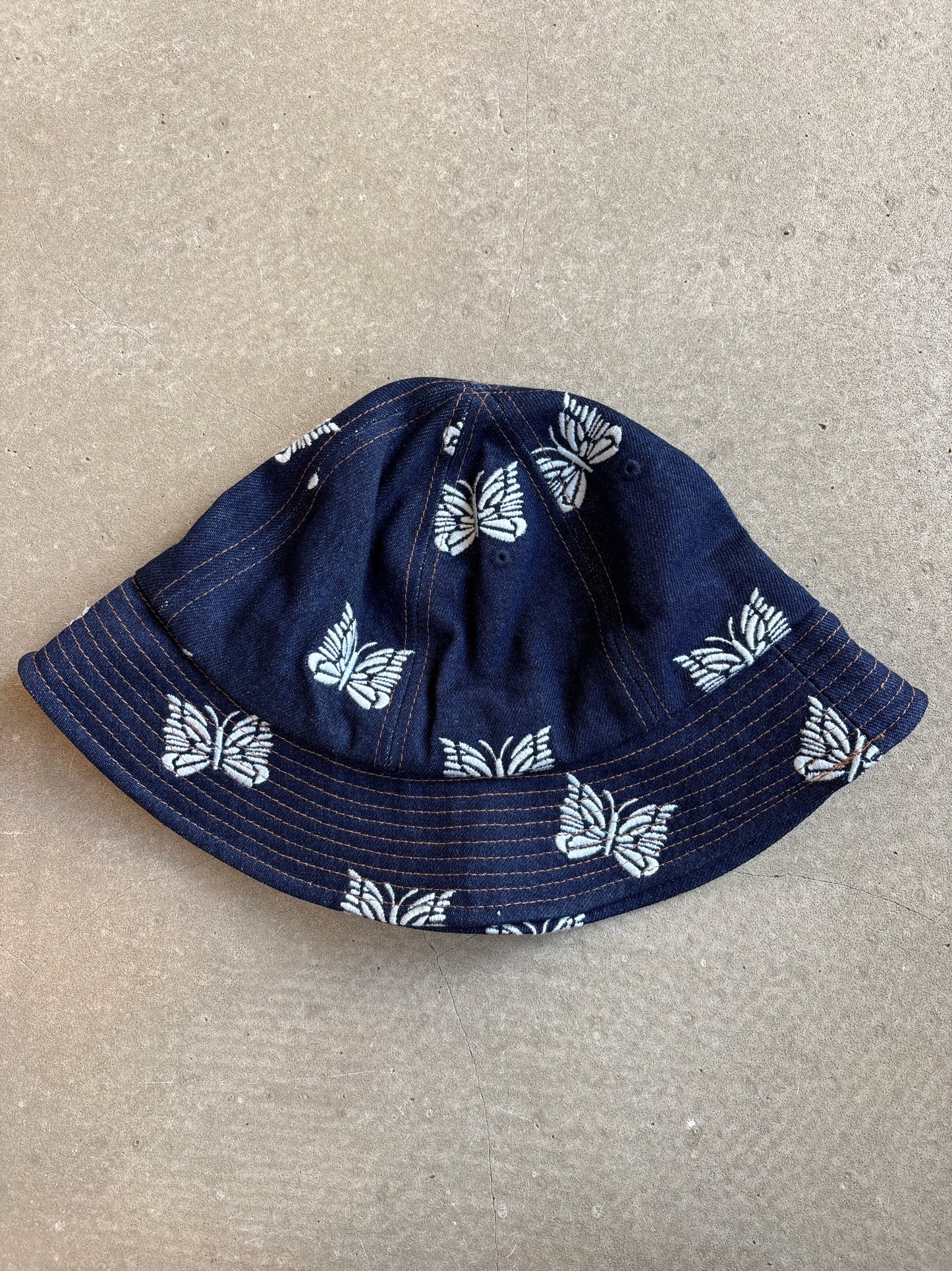 Palace Needles Denim Bucket Hat Indigo