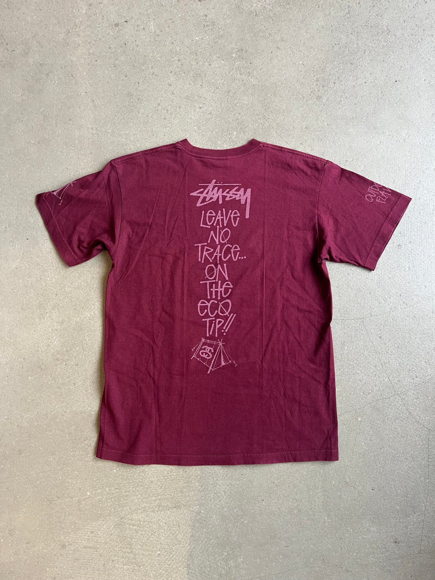 Stussy Outdoor Flavor Tee L Burgundy