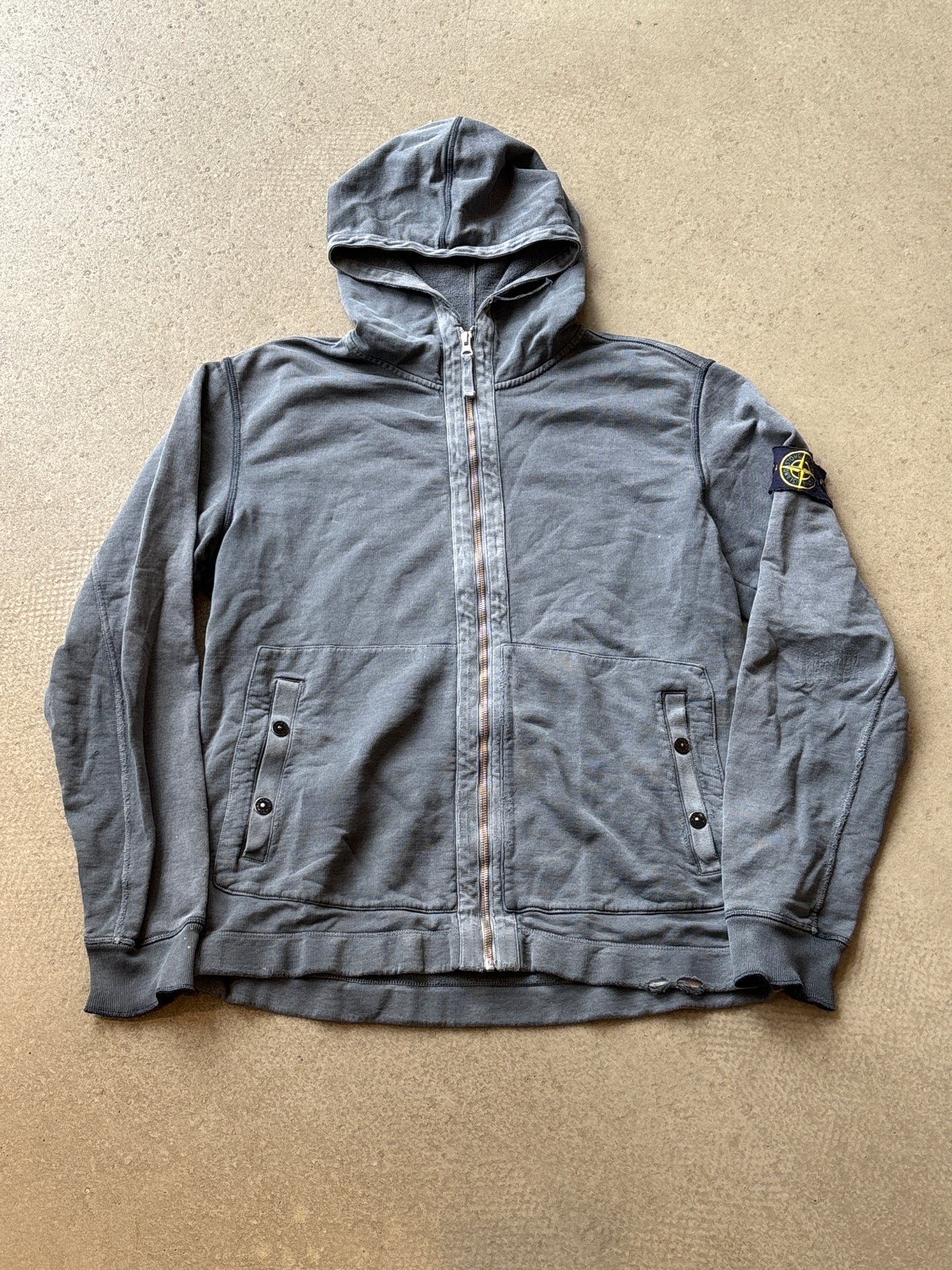 Vintage Stone Island Hoodie Grey XL