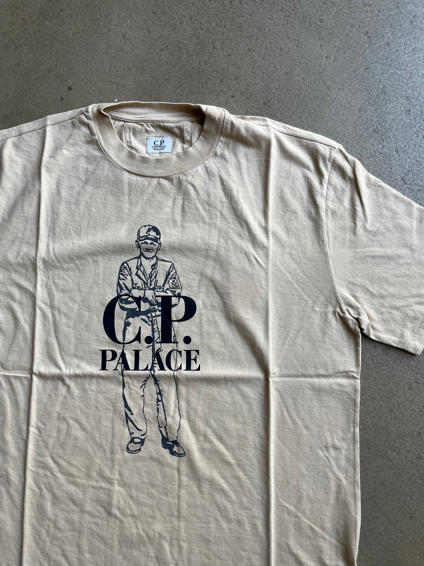 Palace X CP Company Original Logo Tee Brown