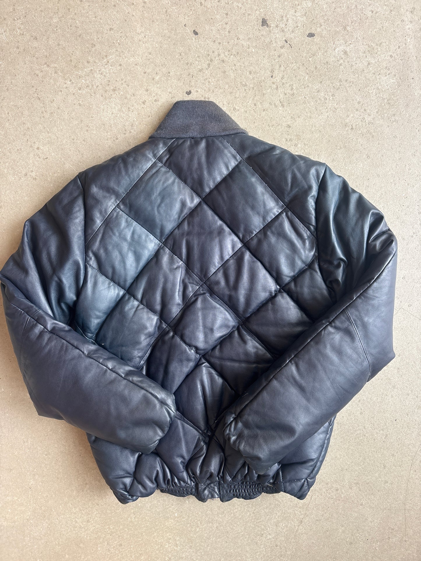 G-star By Marc Newson Leather Bomber Jacket Medium