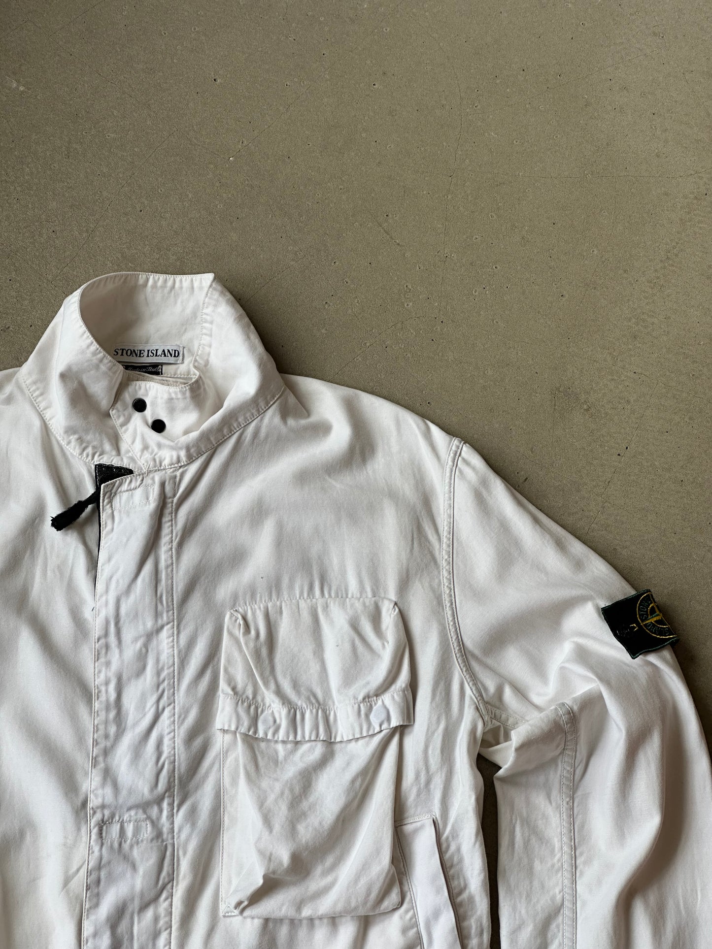 Vintage Raso Gommato Green Edge Badge Jacket White L