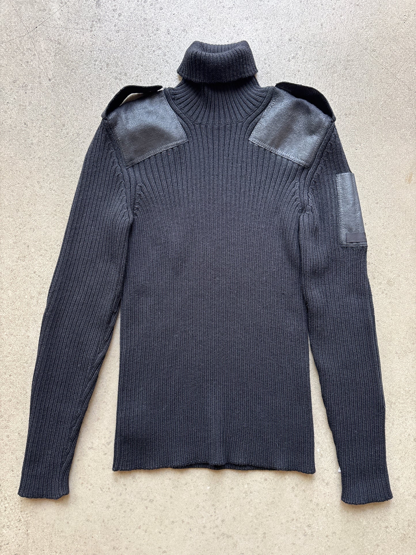 Prada Turtleneck Knit Sweater Black 50
