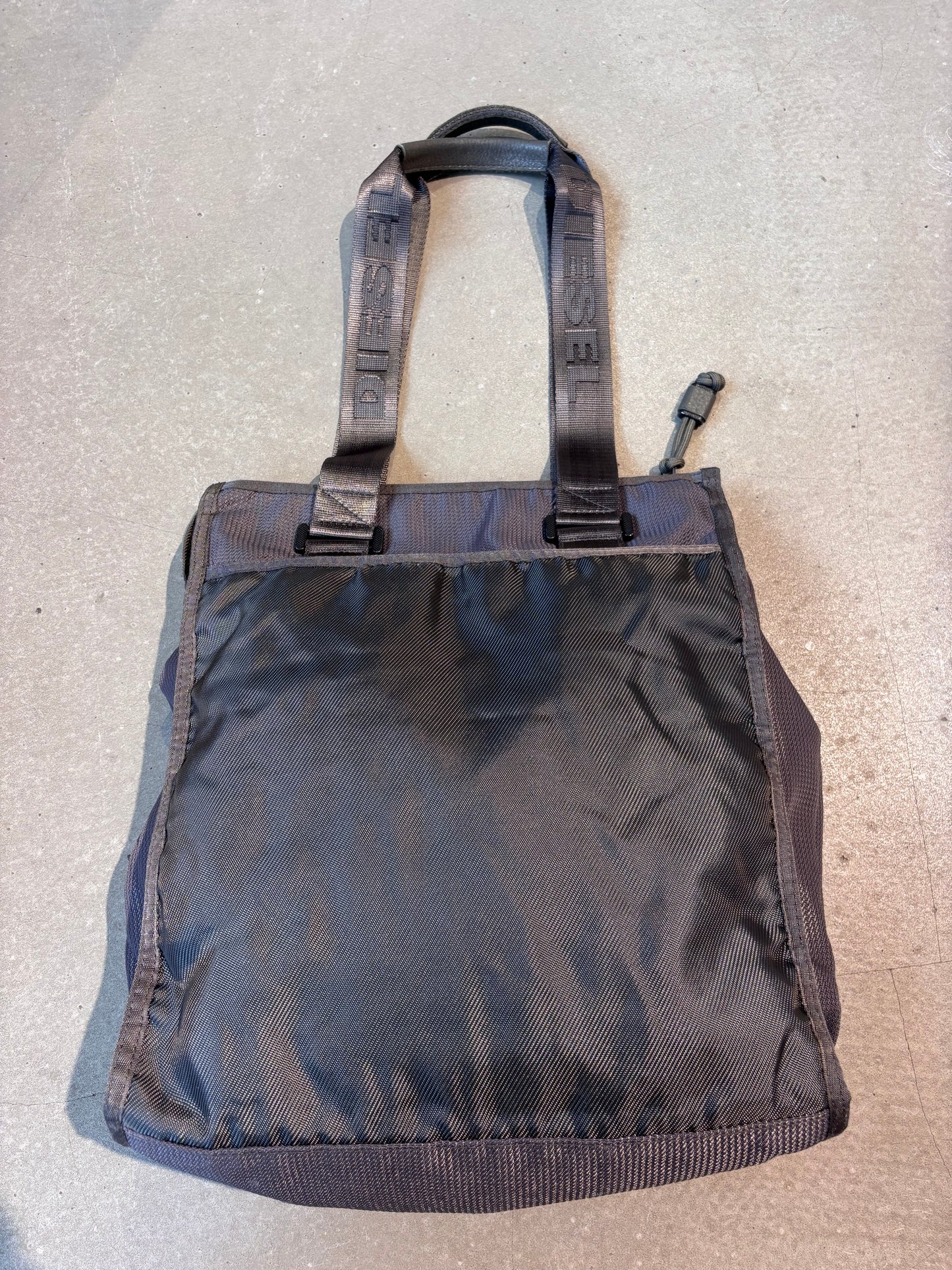 Diesel Shiny Tote Bag Grey