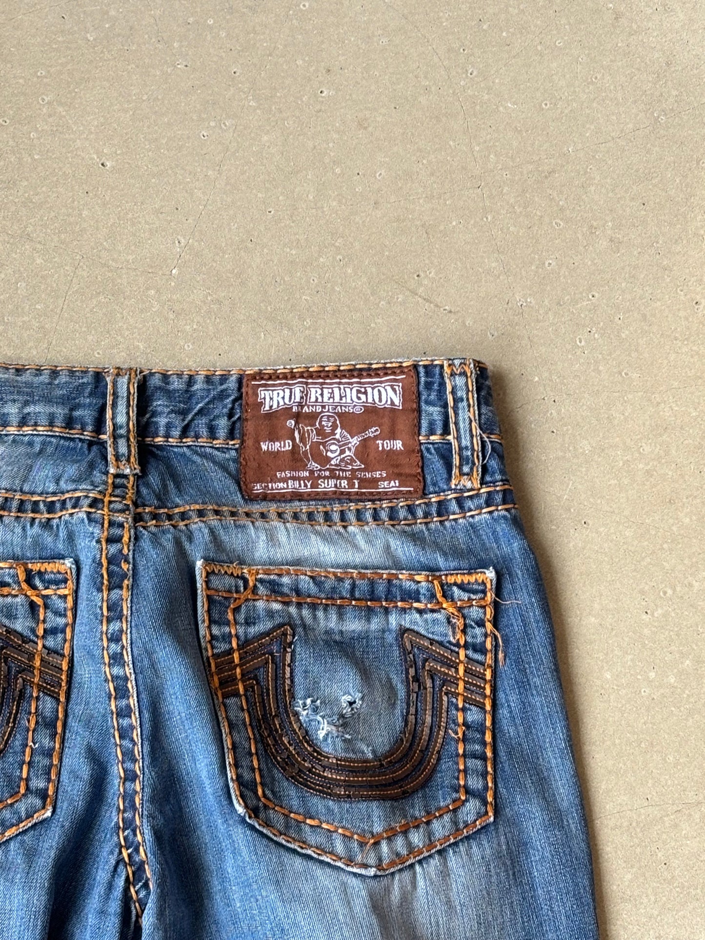 True Religion Faded Denim Blue 33