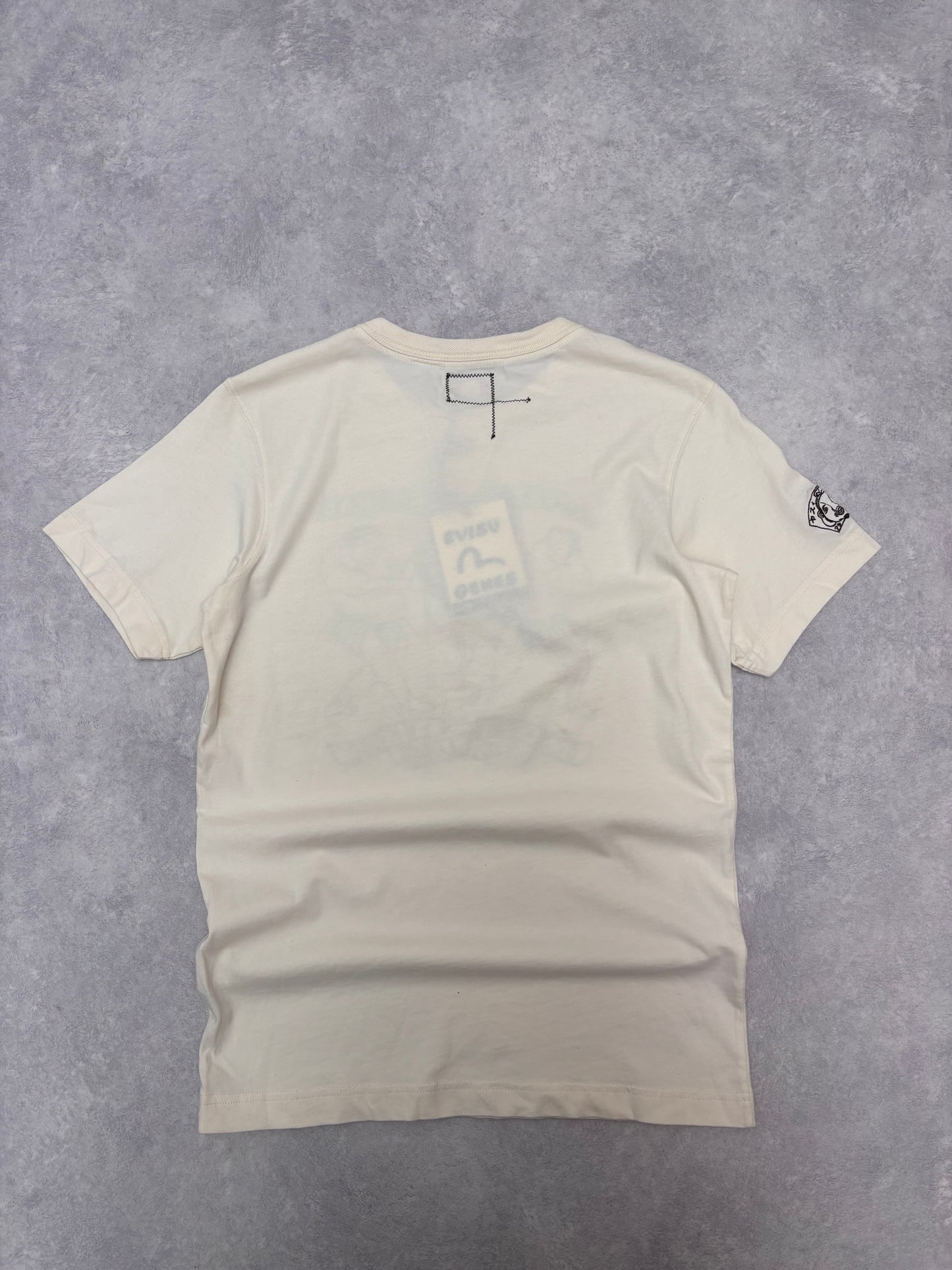 Evisu Sumo Print Tee Beige Small