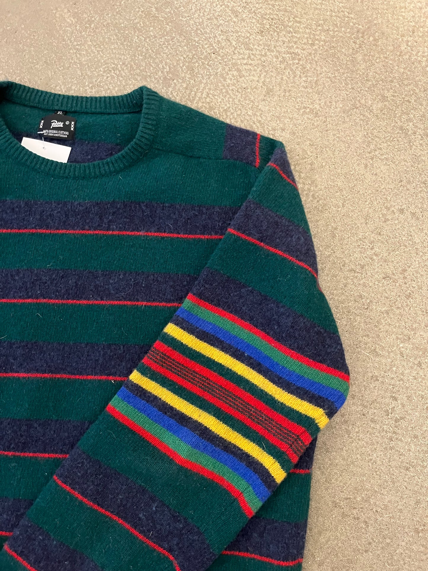 Patta Multicolour Striped Knit XL