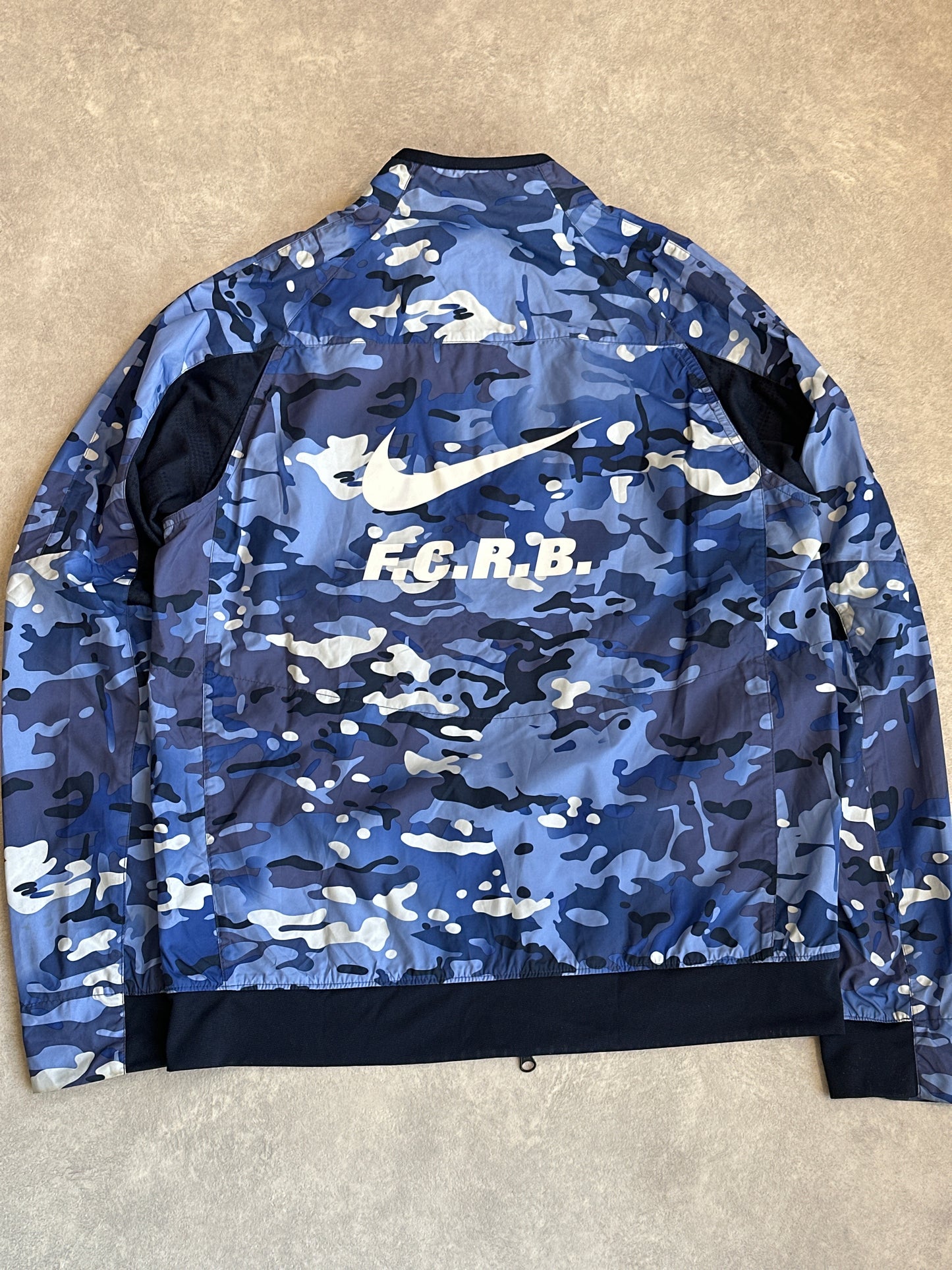 Nike F.C Real Bristol Bomber Jacket Camo Blue Large