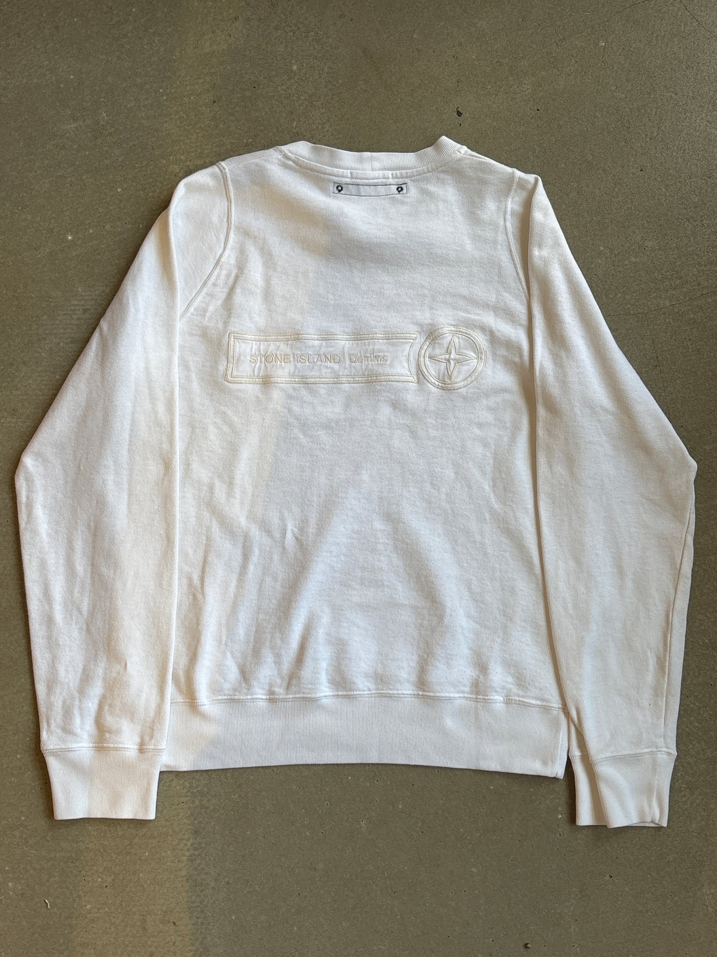 Stone Island Denims Logo Sweater White M