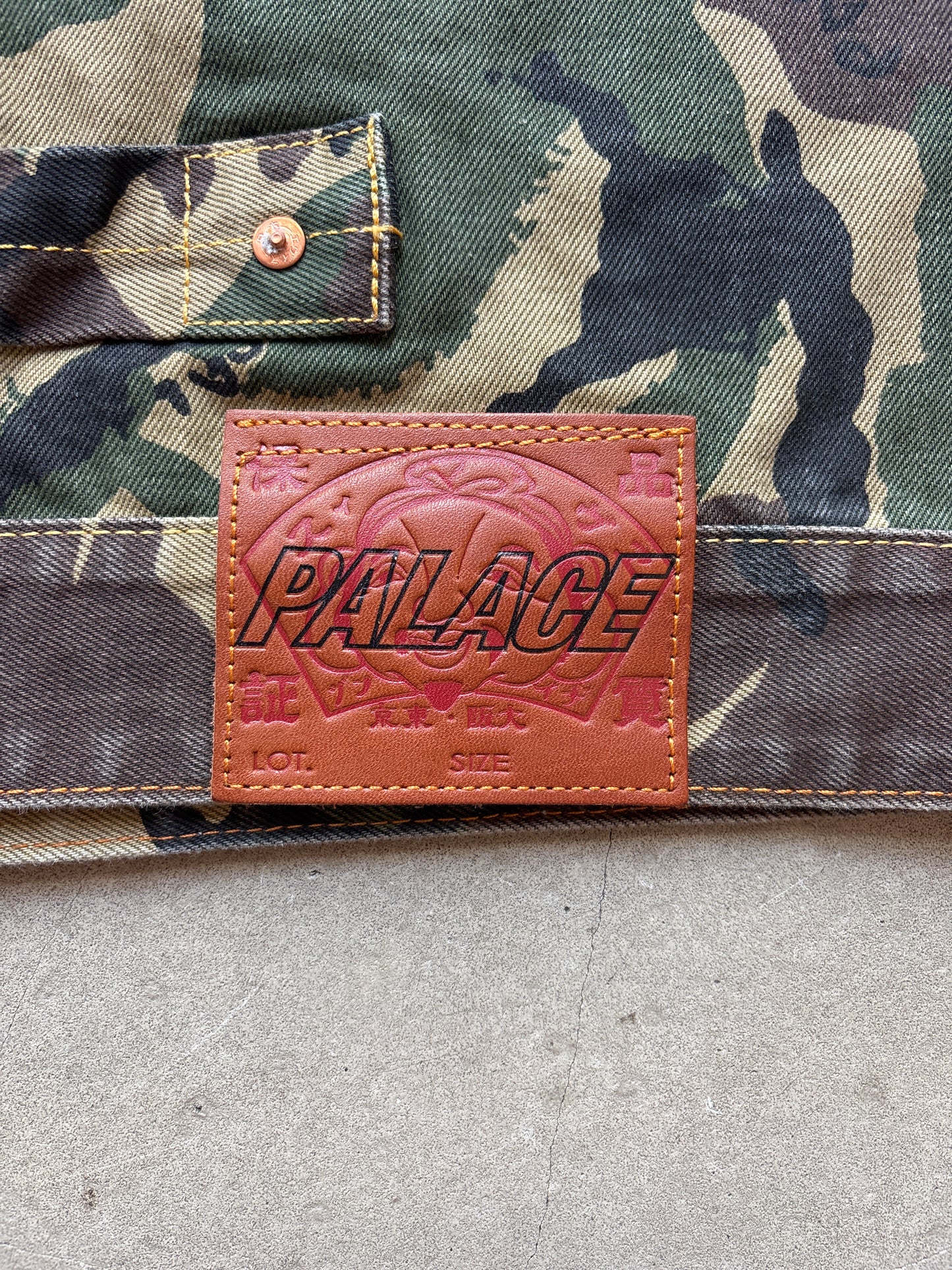 Palace x Evisu Type One Denim Jacket Camo