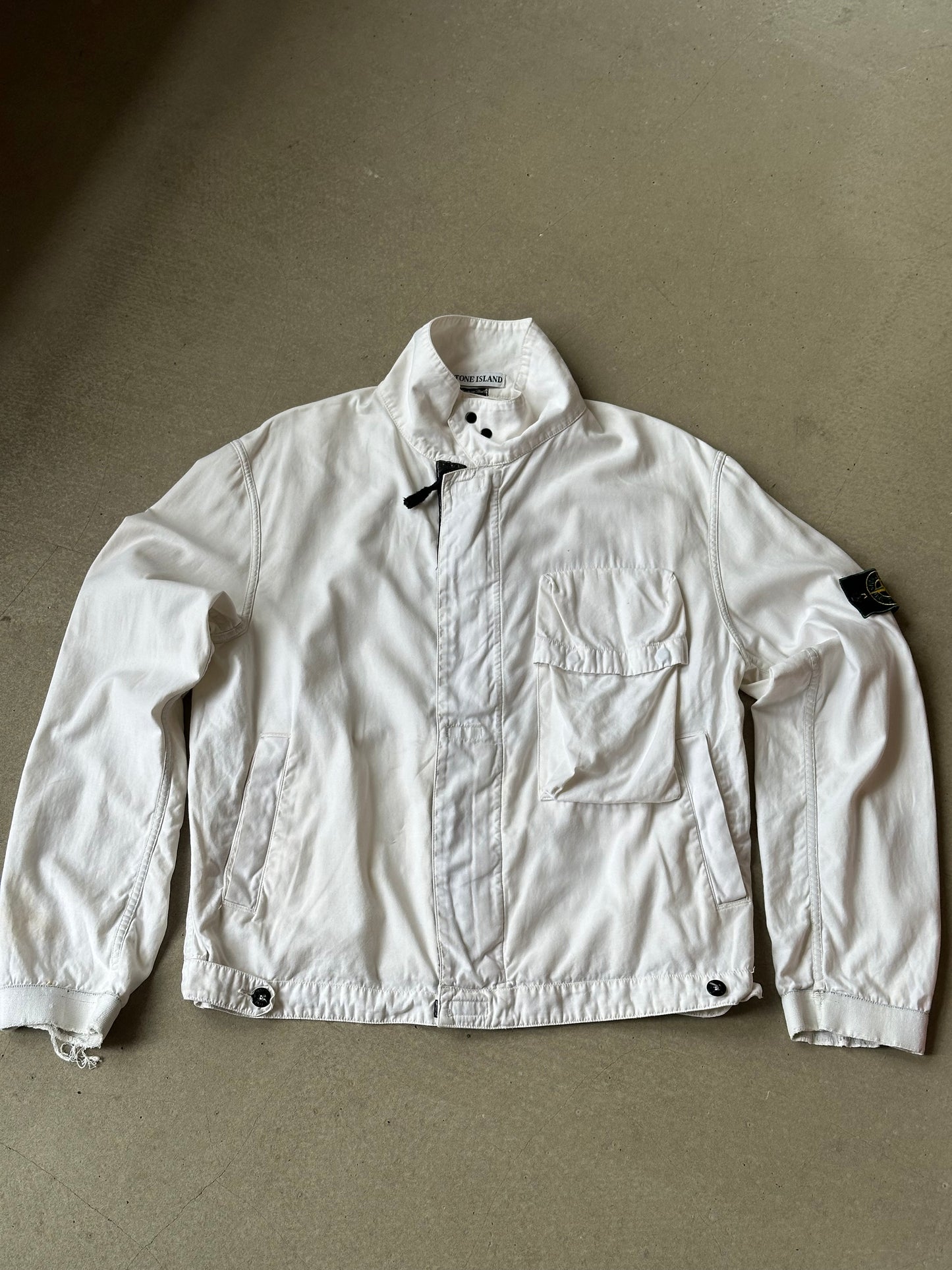 Vintage Raso Gommato Green Edge Badge Jacket White L