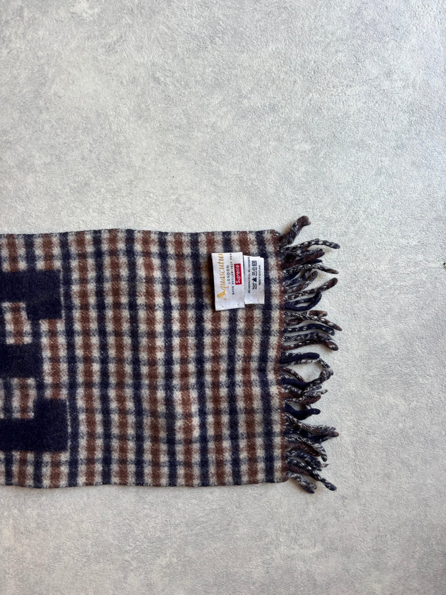 Supreme x Aquascutum Club Checkers Scarf
