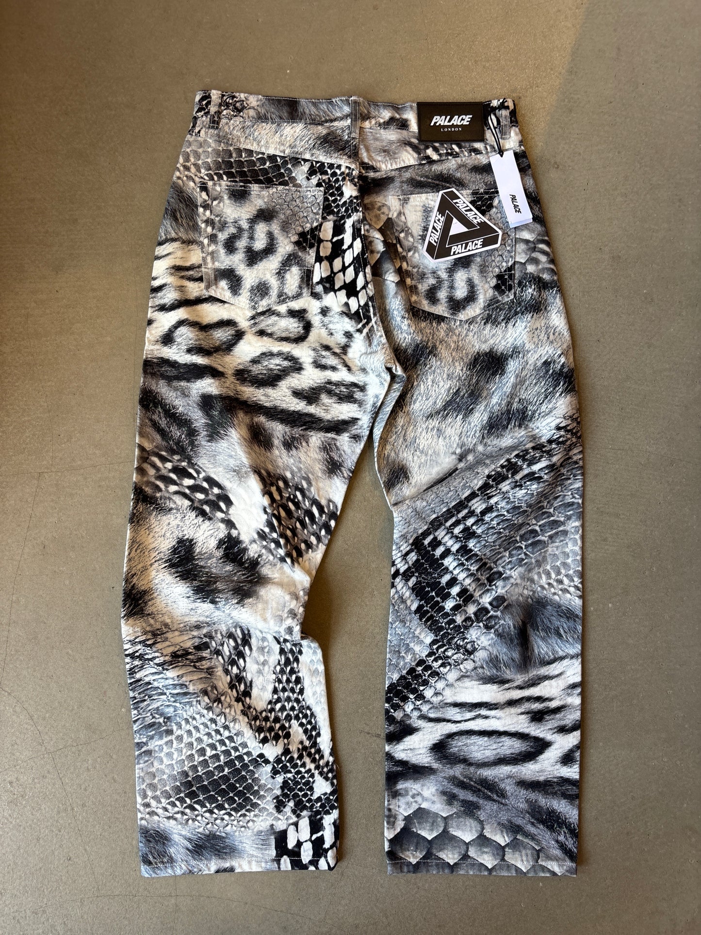 Palace Animal Print Jeans Grey 30