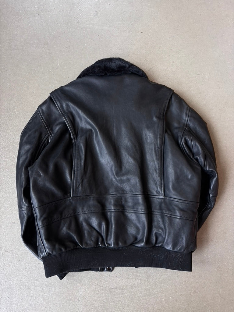 Redskins Air Force Leather Jacket Small Black