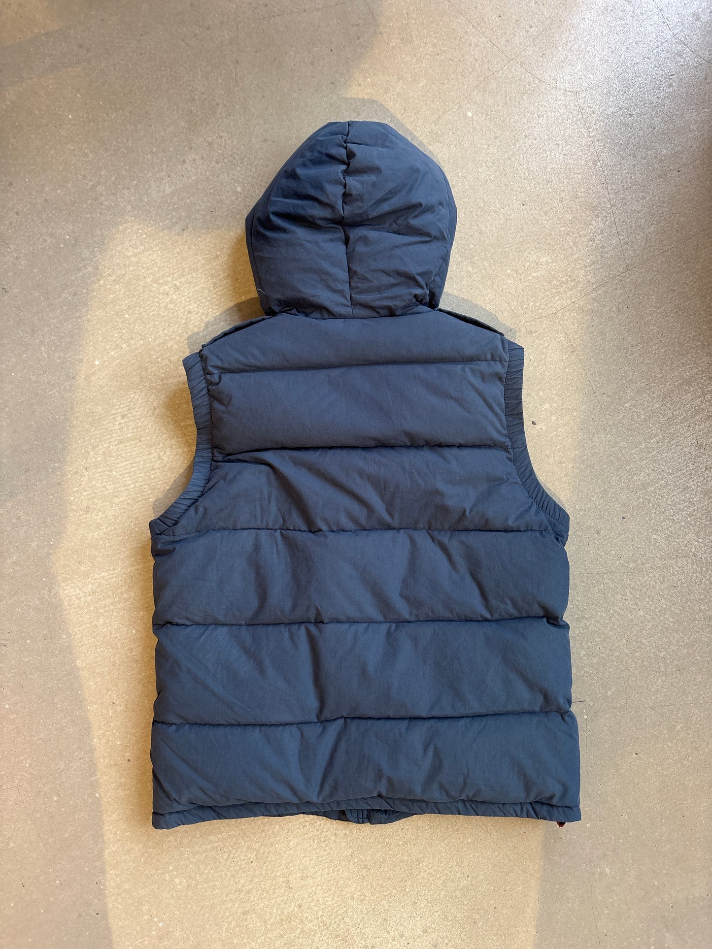 Vintage Moncler Hooded Puffer Vest Navy S