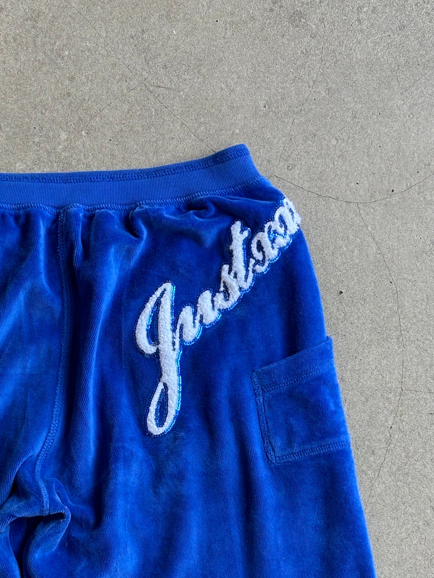Just Cavalli Velour Track Pants Blue S