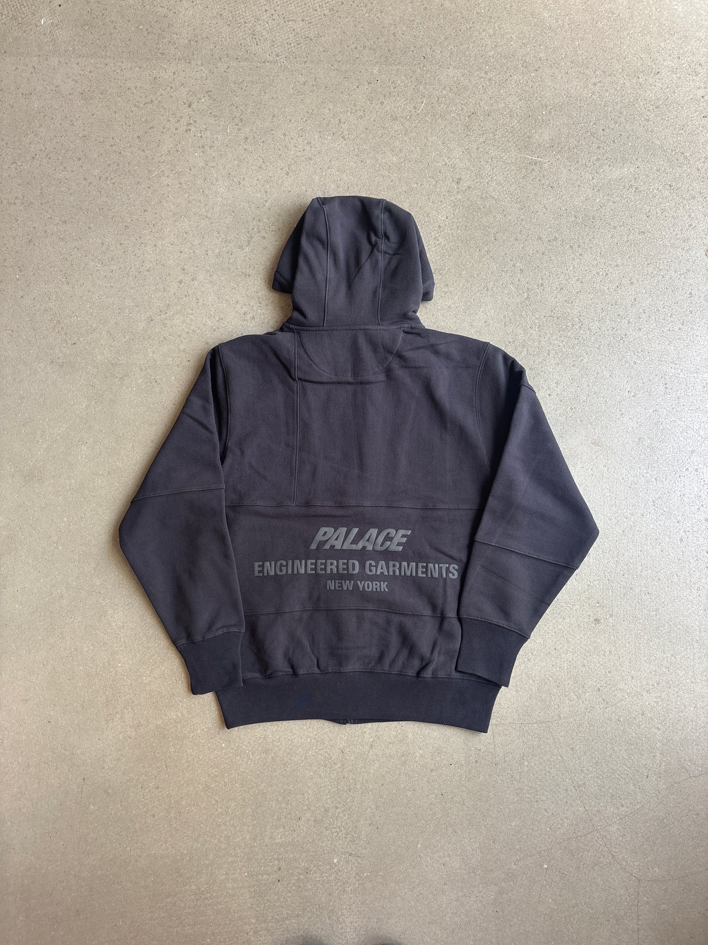 Palace x Engineered Garments Heavy Patchwork Zip Hood Black