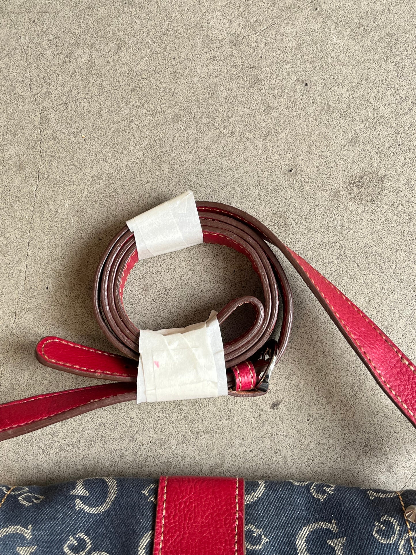 Guess Canvas Logo Bag Blue