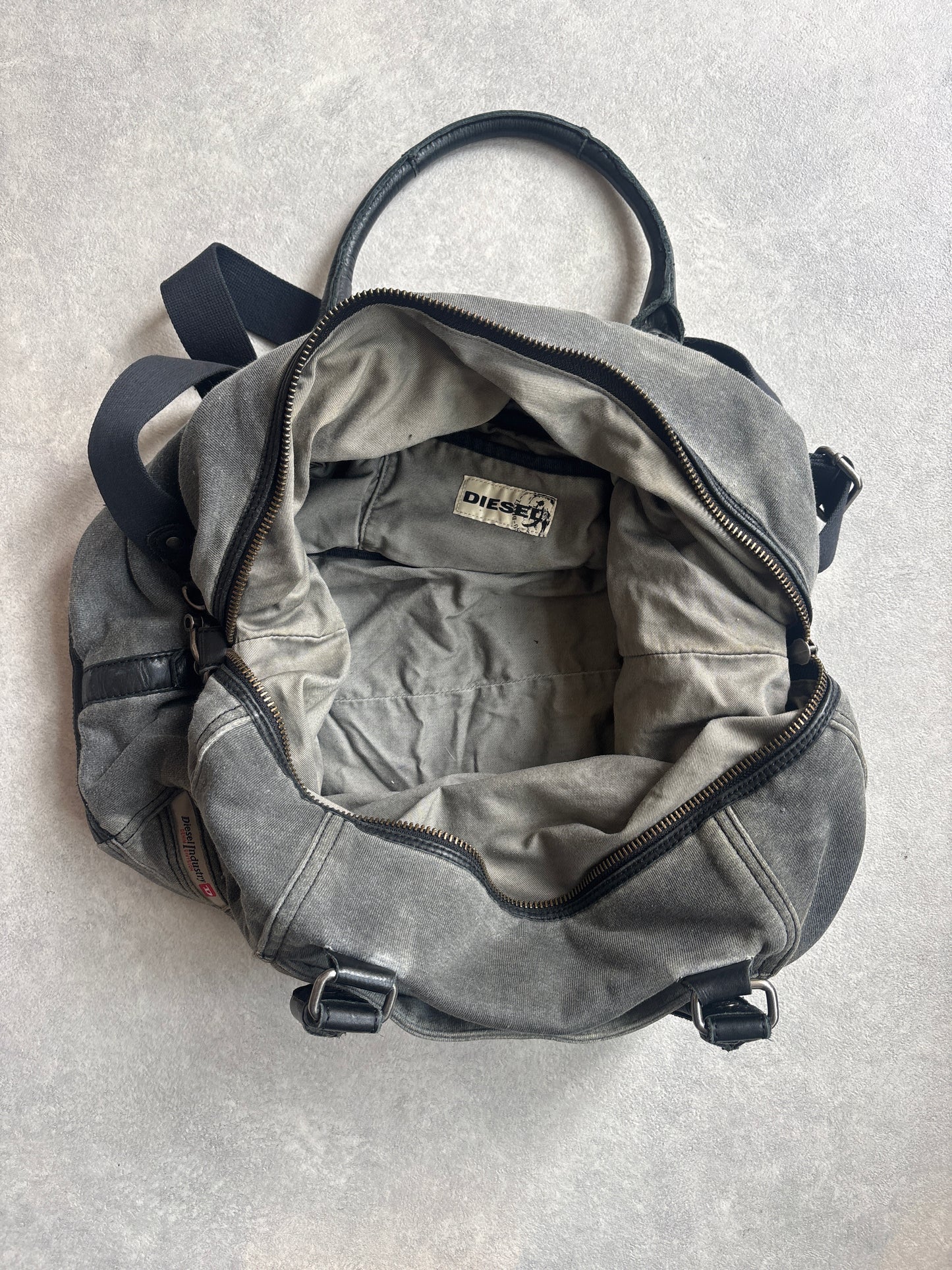 Diesel Vintage Bowling Canvas Grey Bag