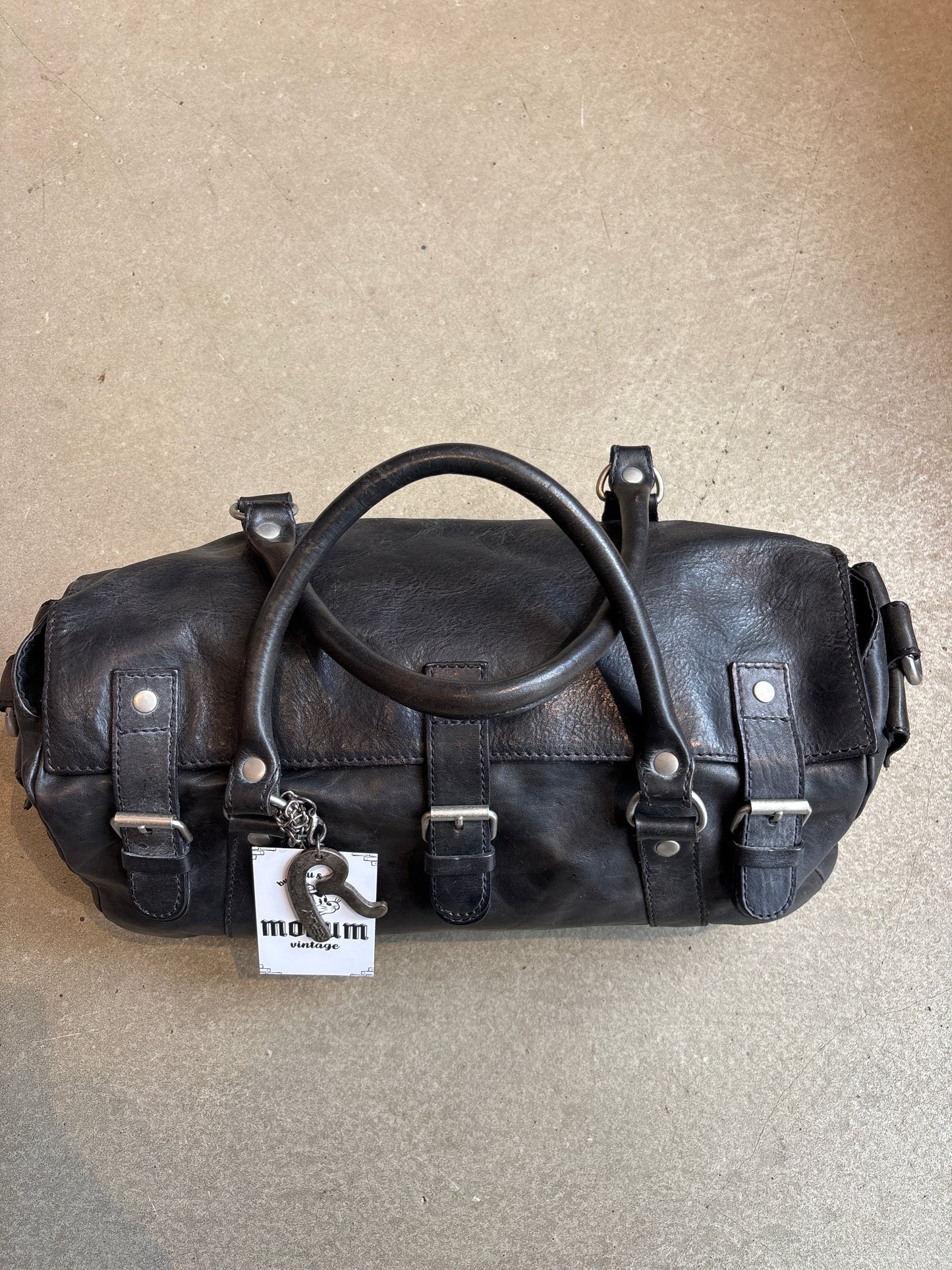 Vintage Replay Black Leather Bag