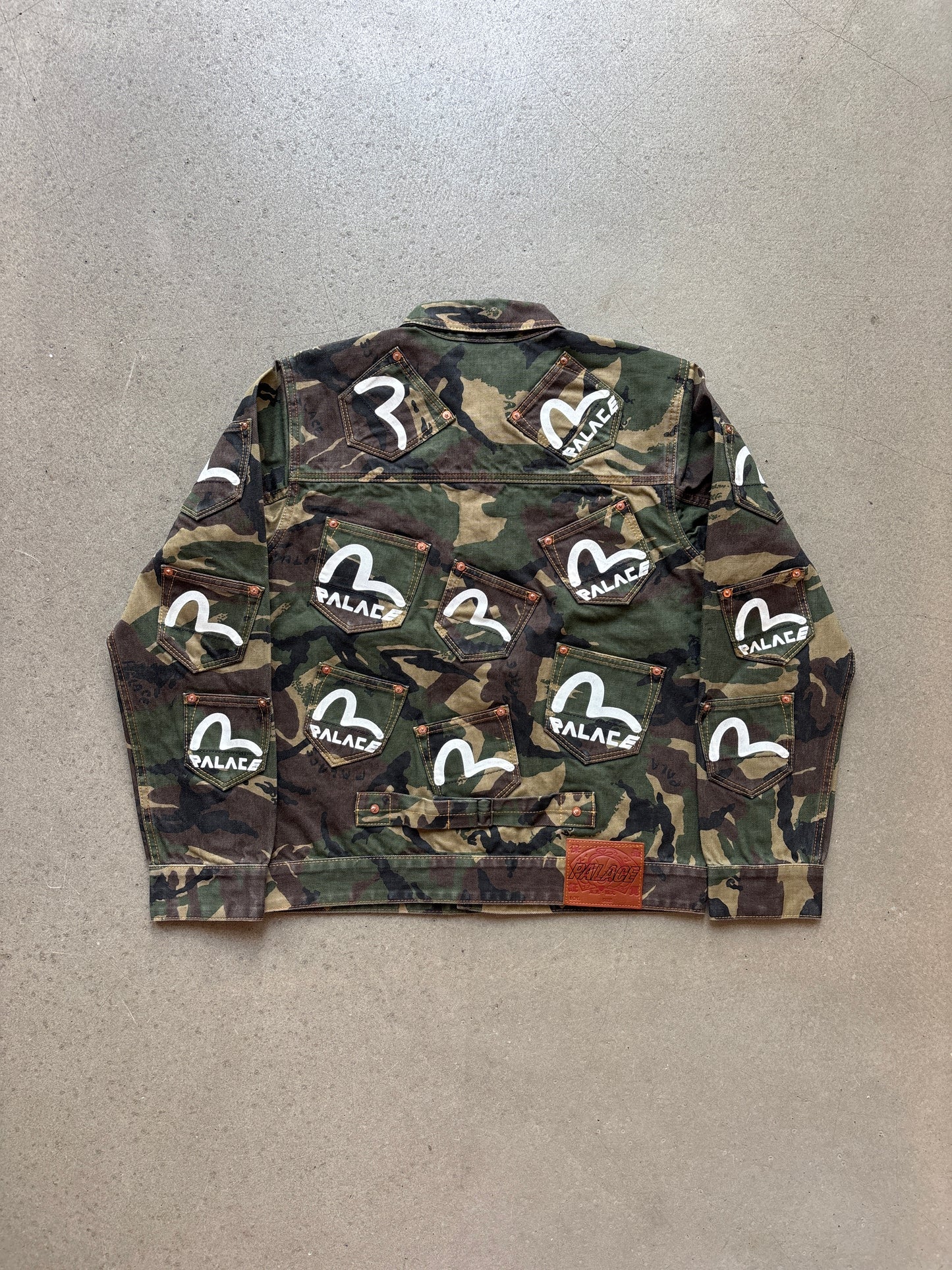 Palace x Evisu Type One Denim Jacket Camo