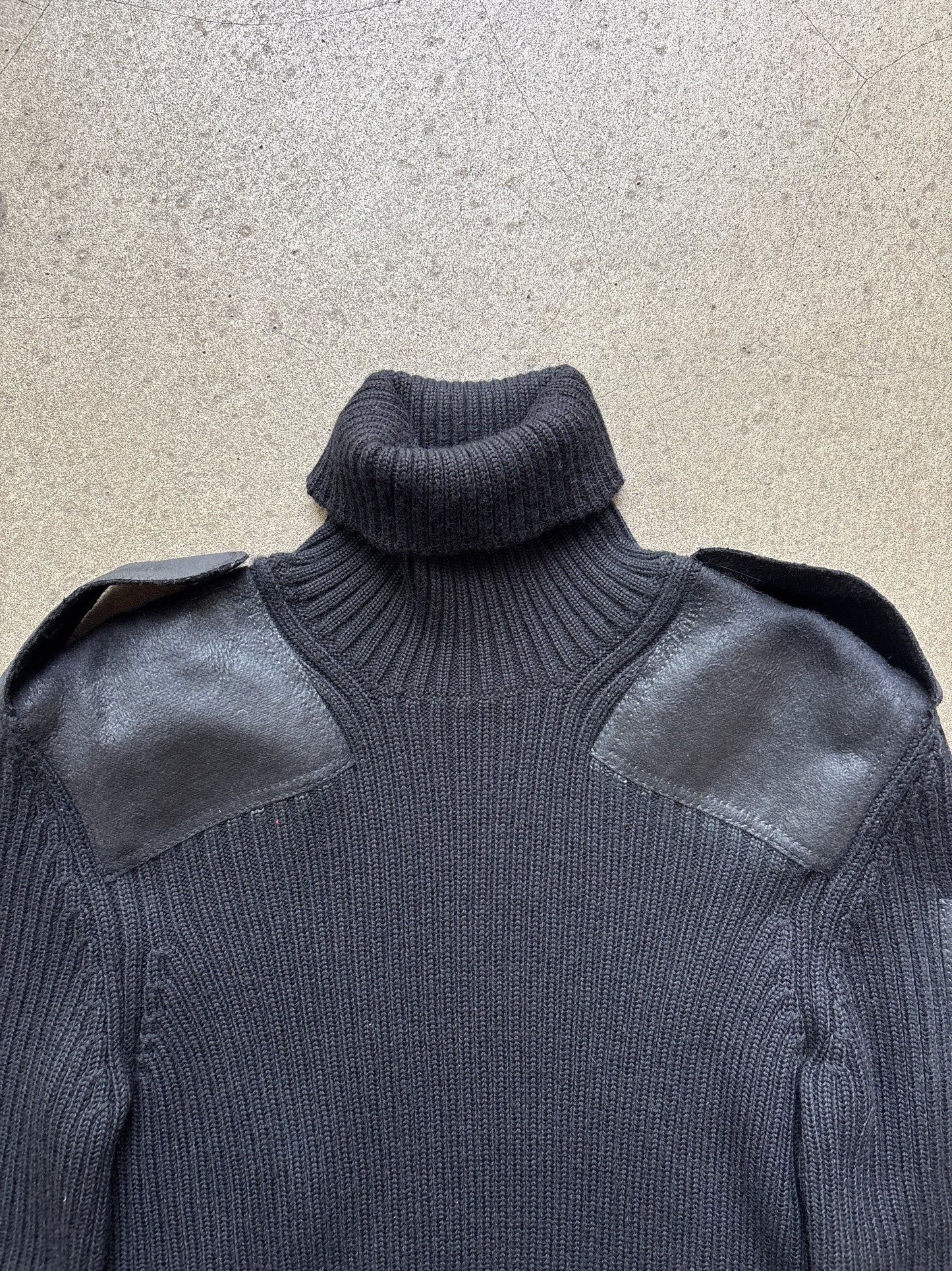 Prada Turtleneck Knit Sweater Black 50