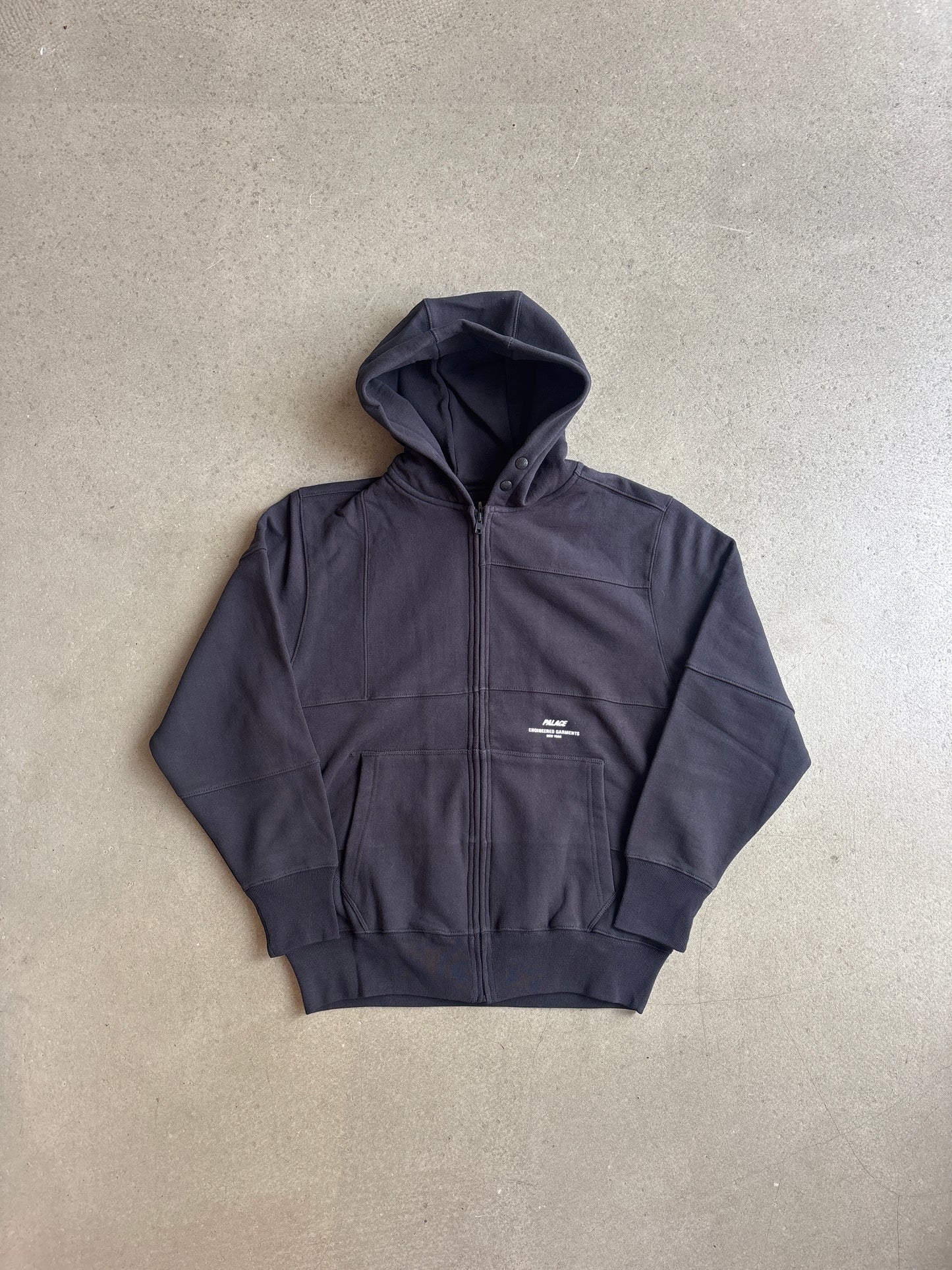 Palace x Engineered Garments Heavy Patchwork Zip Hood Black