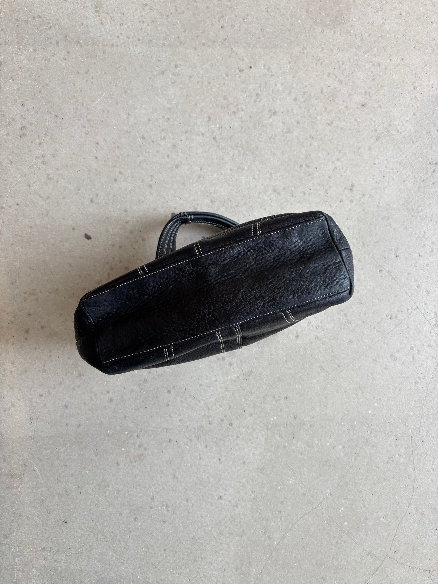 Coach Hamilton Pebbled Leather Tote Black