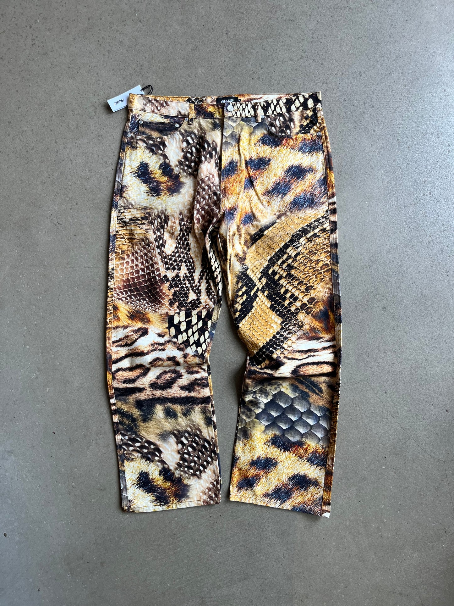 Palace Animal Print Jeans Yellow