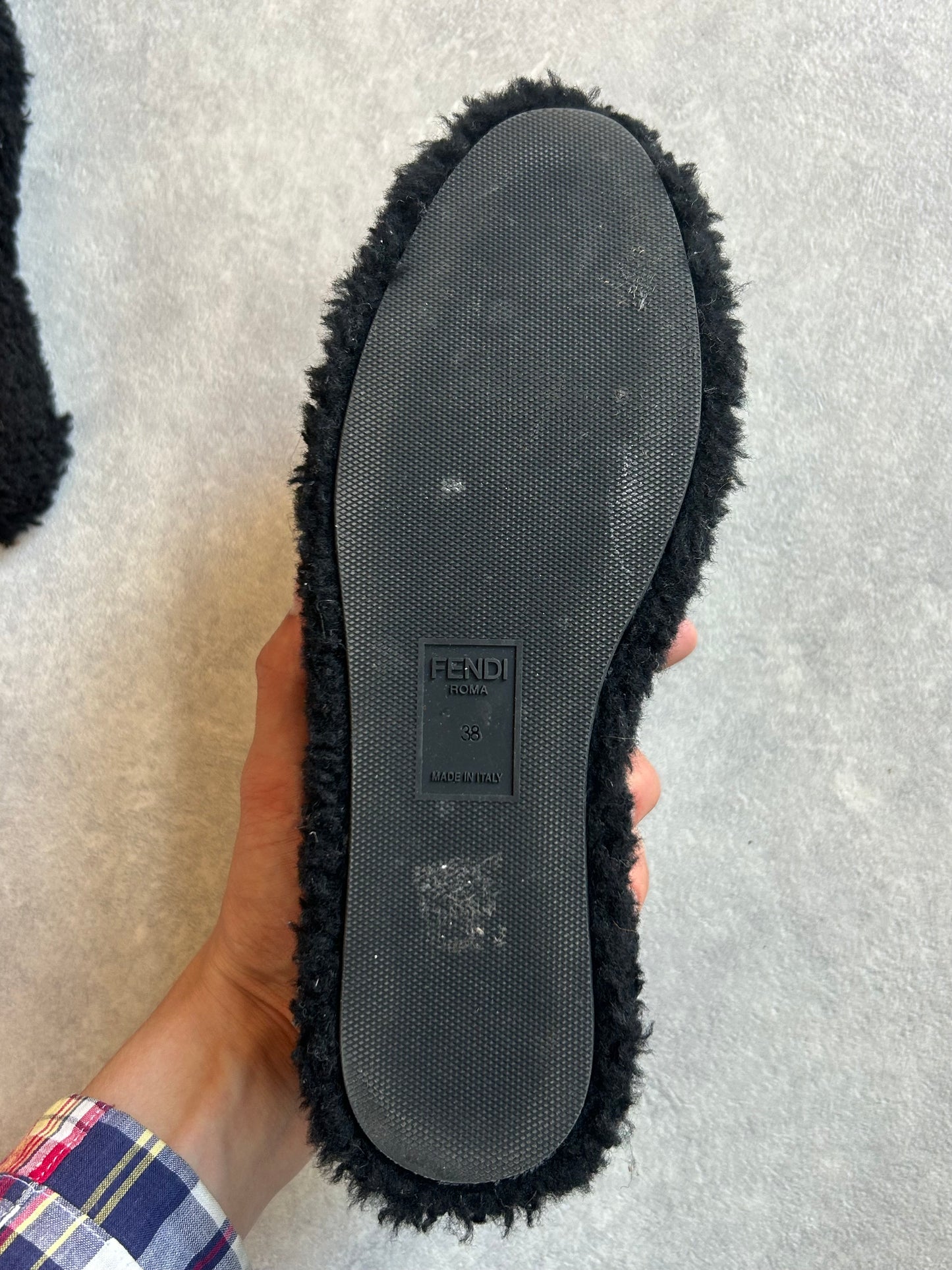 Fendi Multicolor Shearling 38