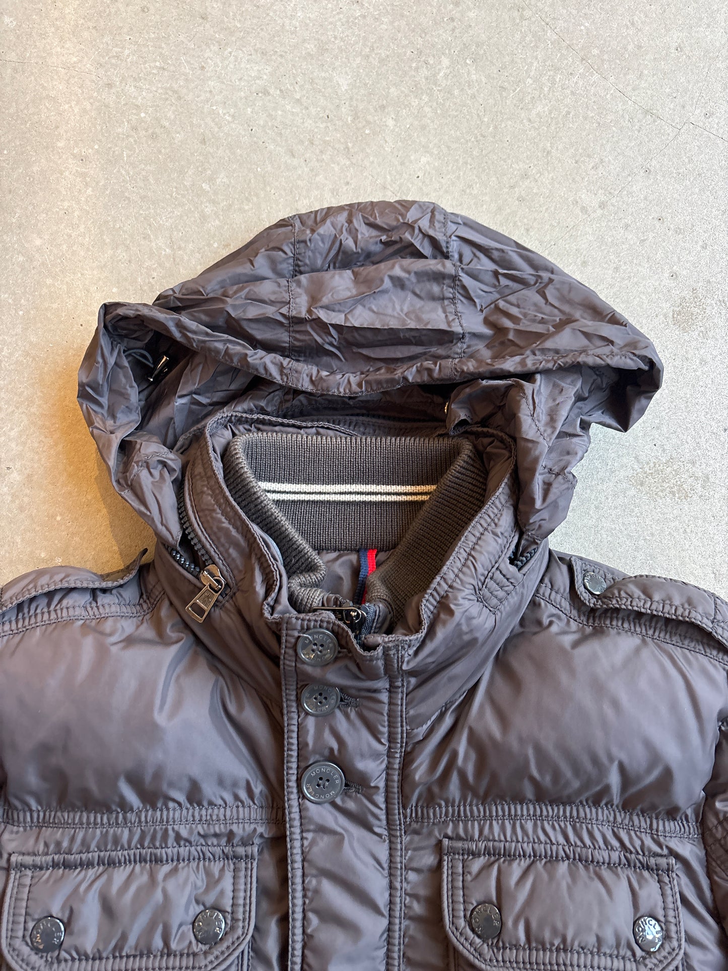 Moncler Padded Field Jacket Brown XL