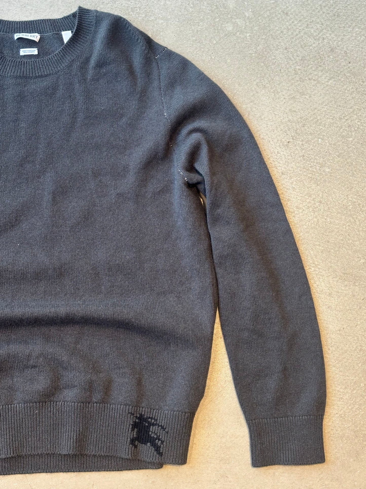 Burberry Logo Knit Crewneck Grey L