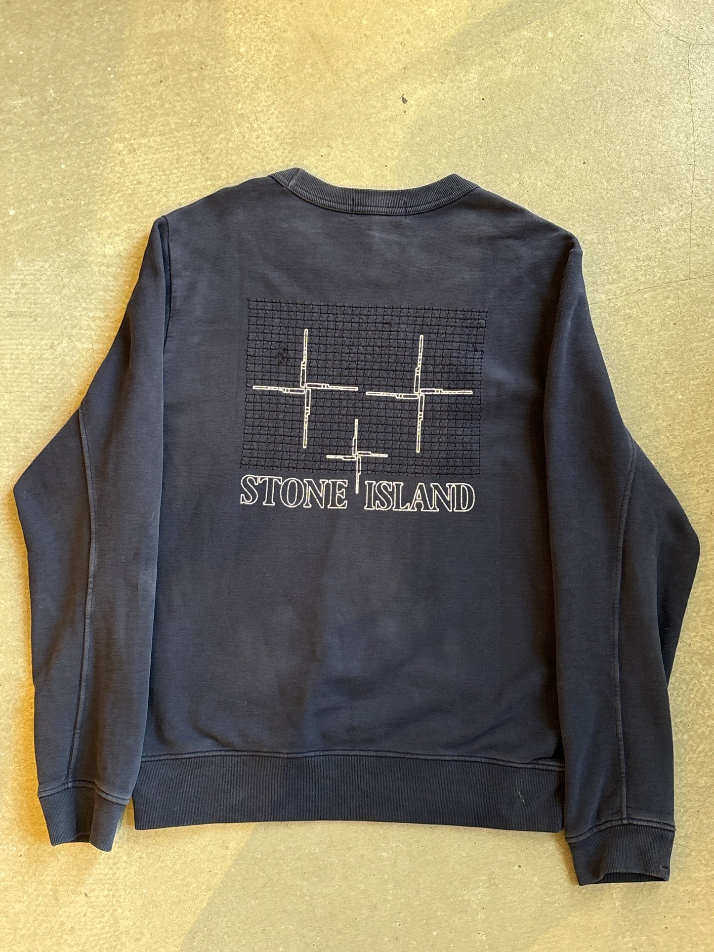 Stone Island Sweater Back Logo Navy M
