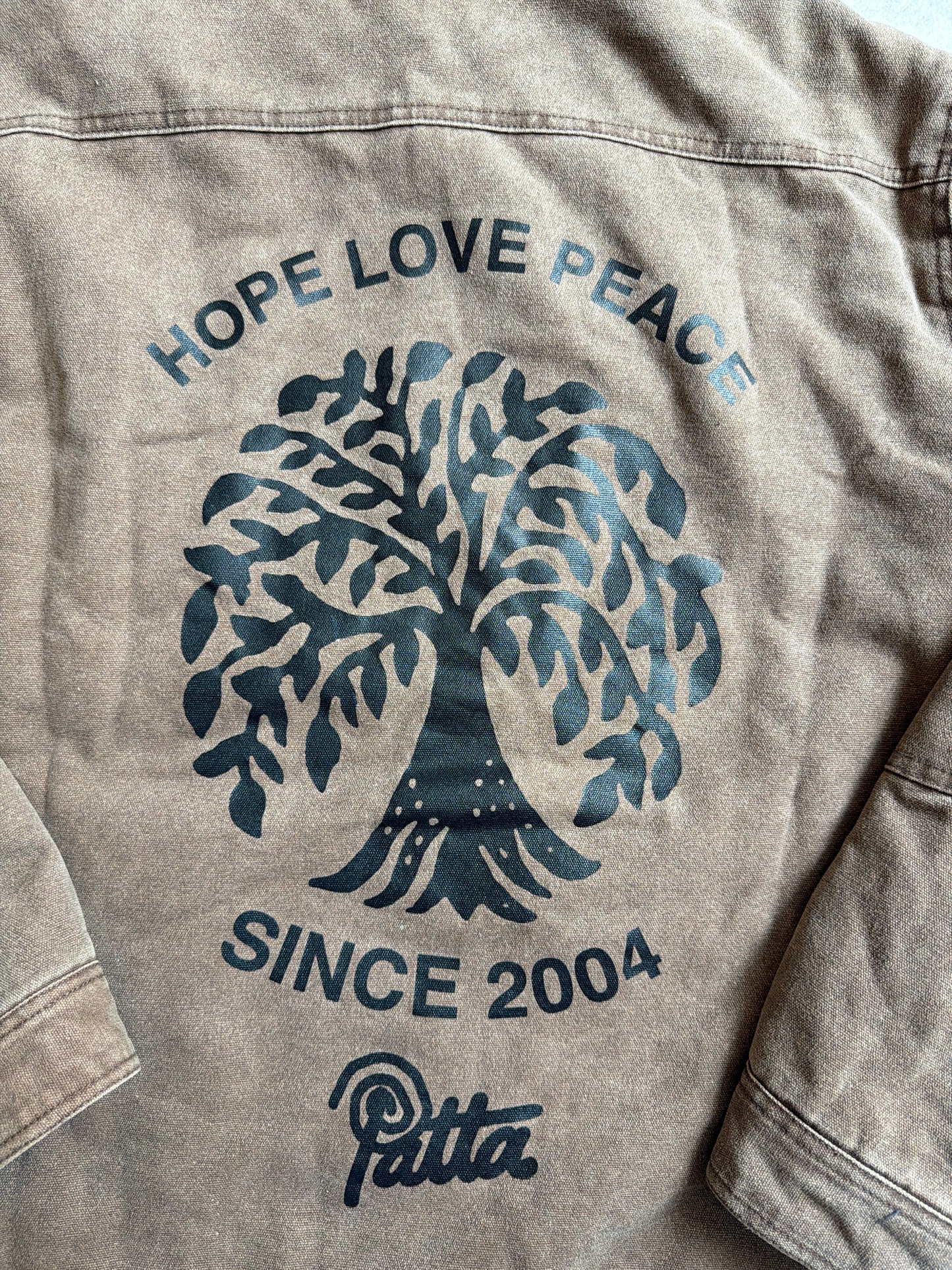 Patta Workwear jacket ' Hope Love Peace' Medium