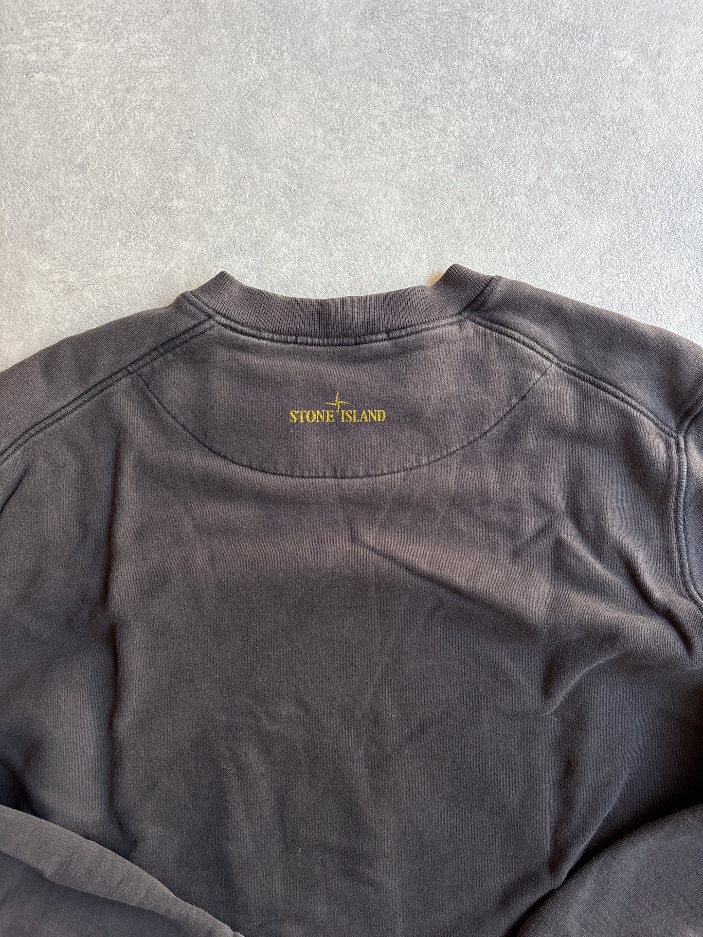 Stone Island Yellow Purple Compass Sweater Large