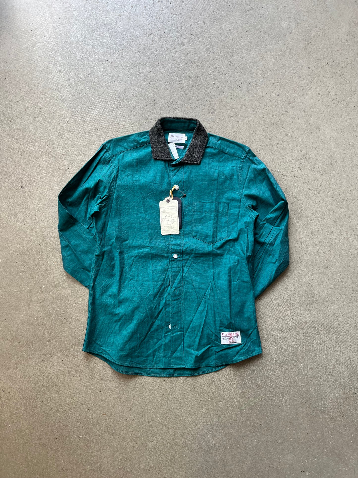 Harris Tweed Japan Shirt Green L