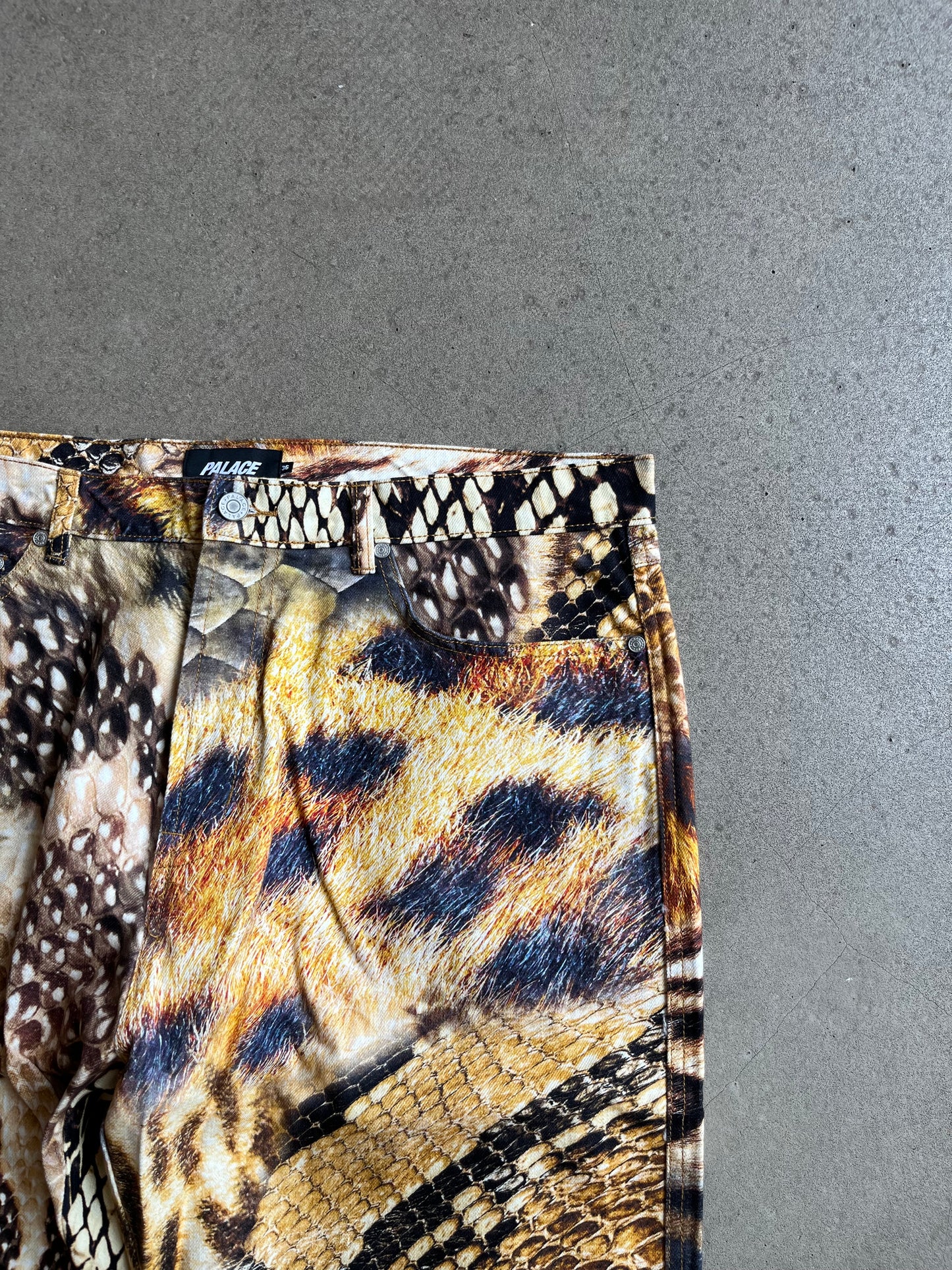 Palace Animal Print Jeans Yellow