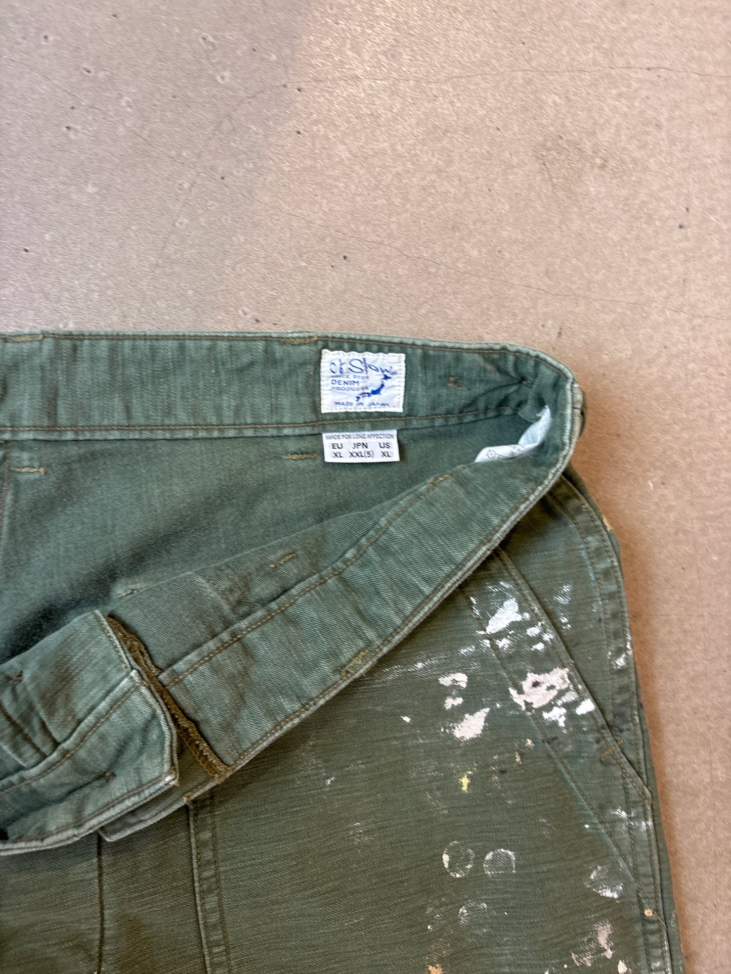 Orslow Painted Green Jeans XL