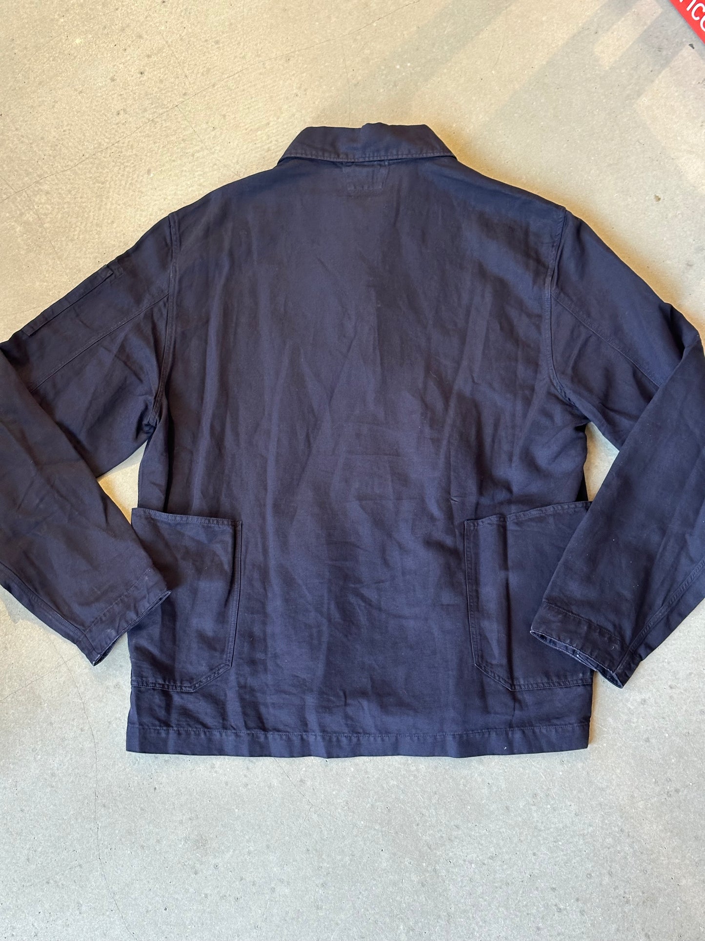 C.P. Company Cotton Linnen Lens Overshirt Total Eclipse Navy