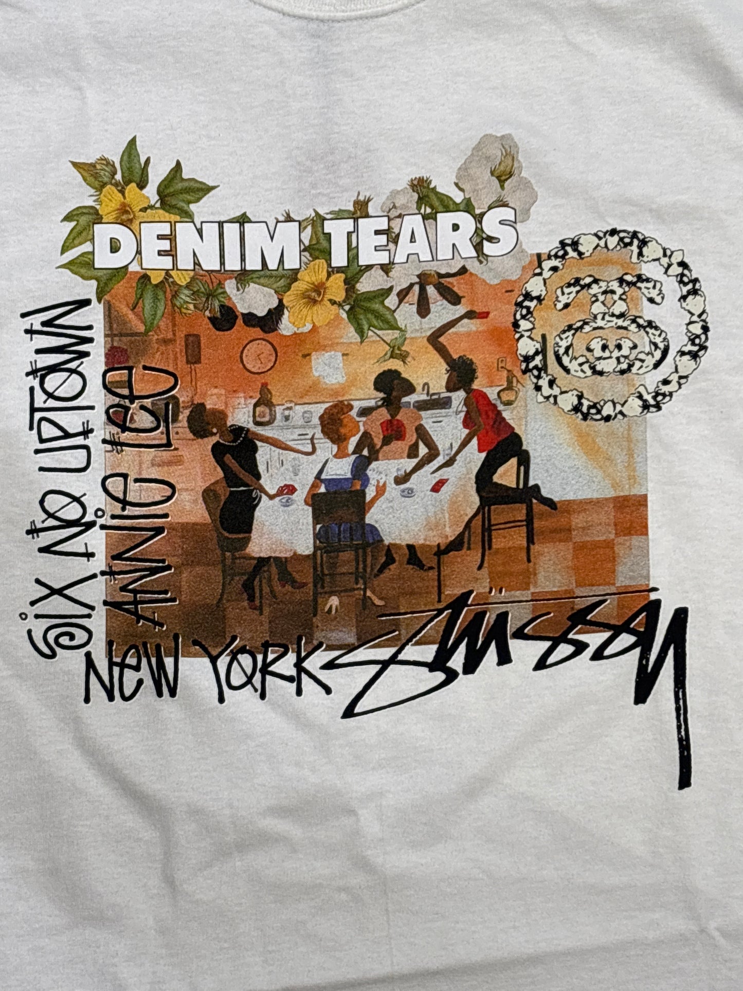 Denim Tears x Stussy Annie Lee Artist Tee White
