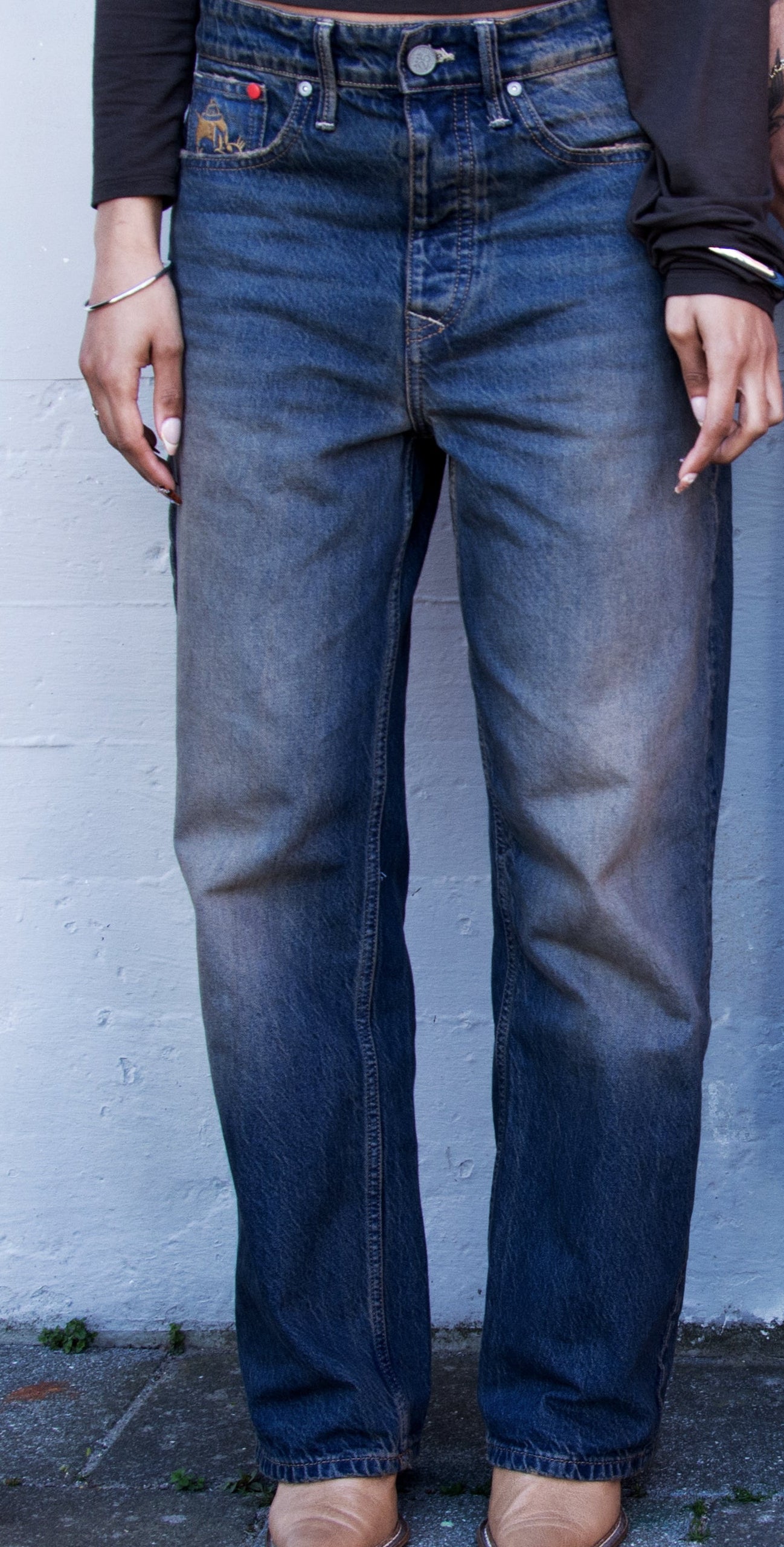 Mokum Clothing 1016LR Original Baggy Jeans - Brown