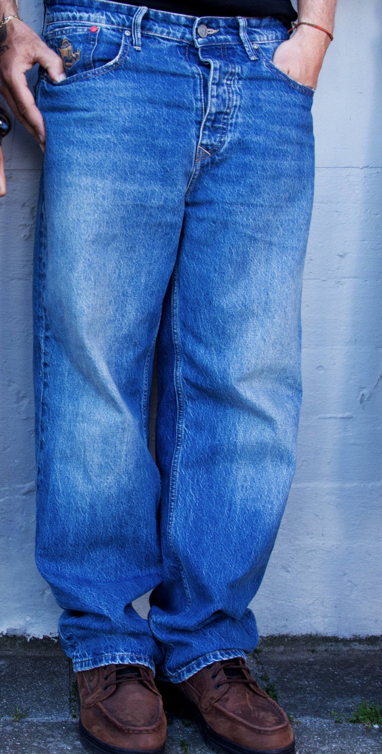 Mokum Clothing 1016LR Original Baggy Jeans - Blue