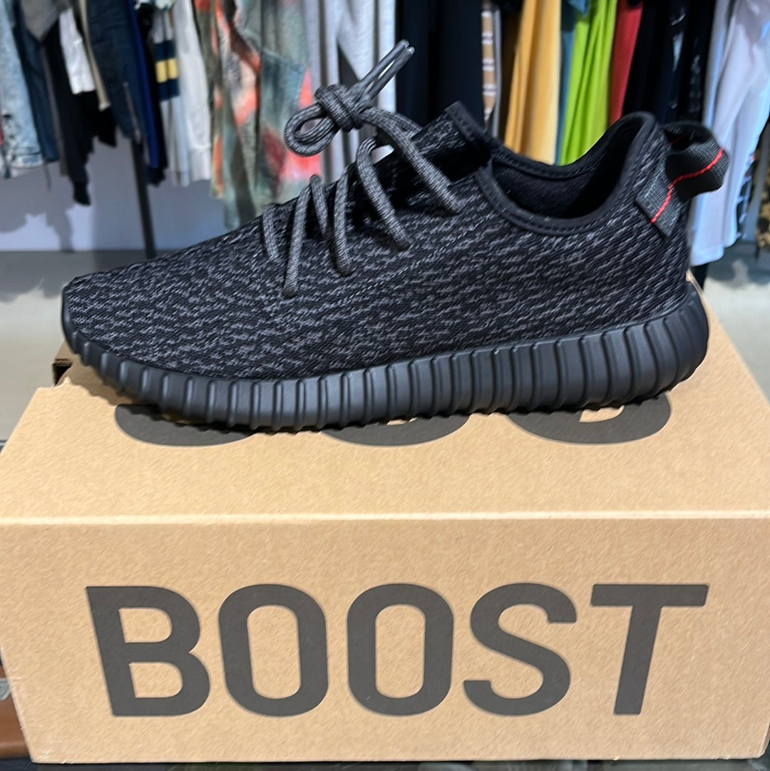 Yeezy boost 350 pirate black best sale on feet