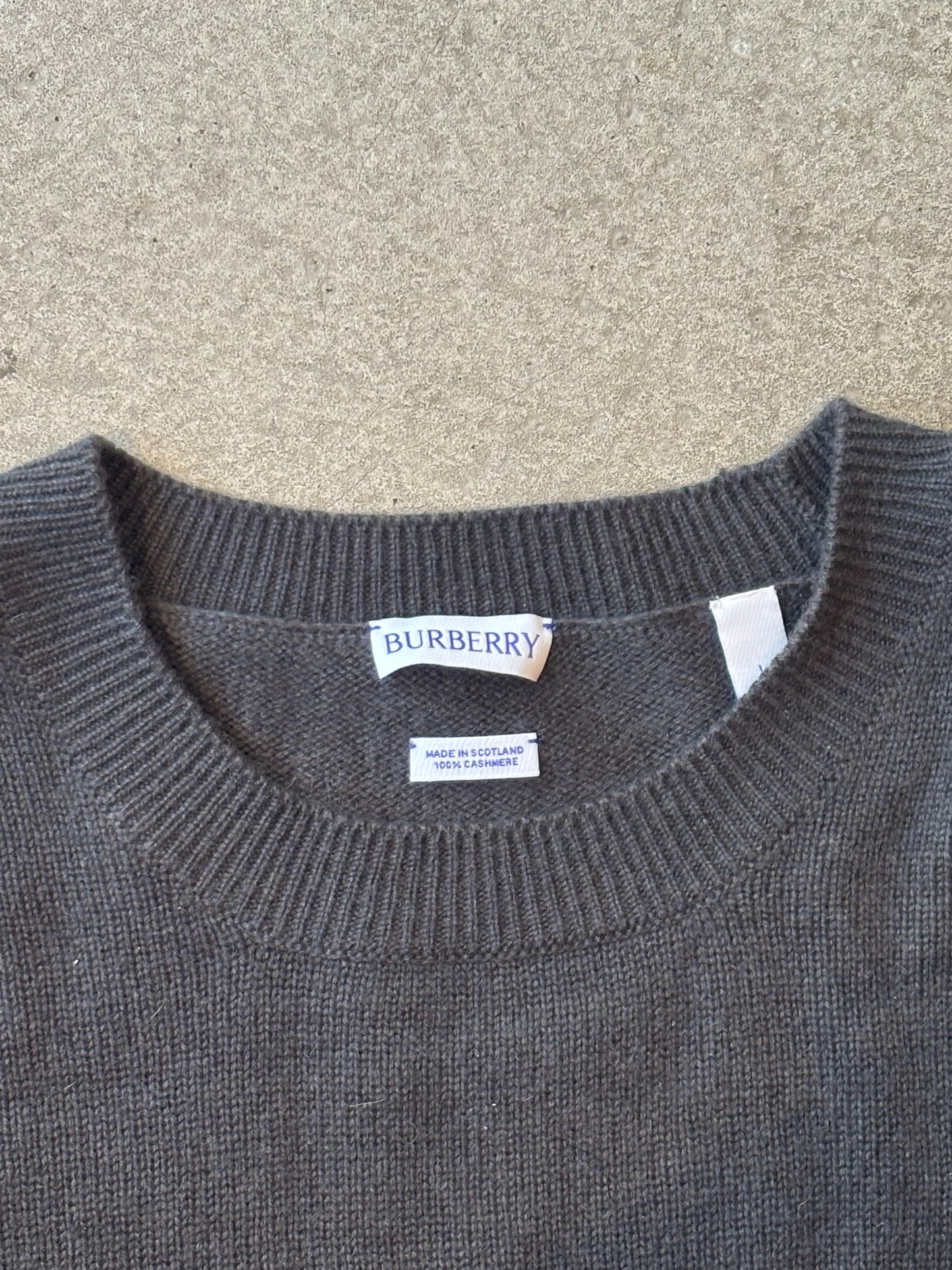 Burberry Logo Knit Crewneck Grey L