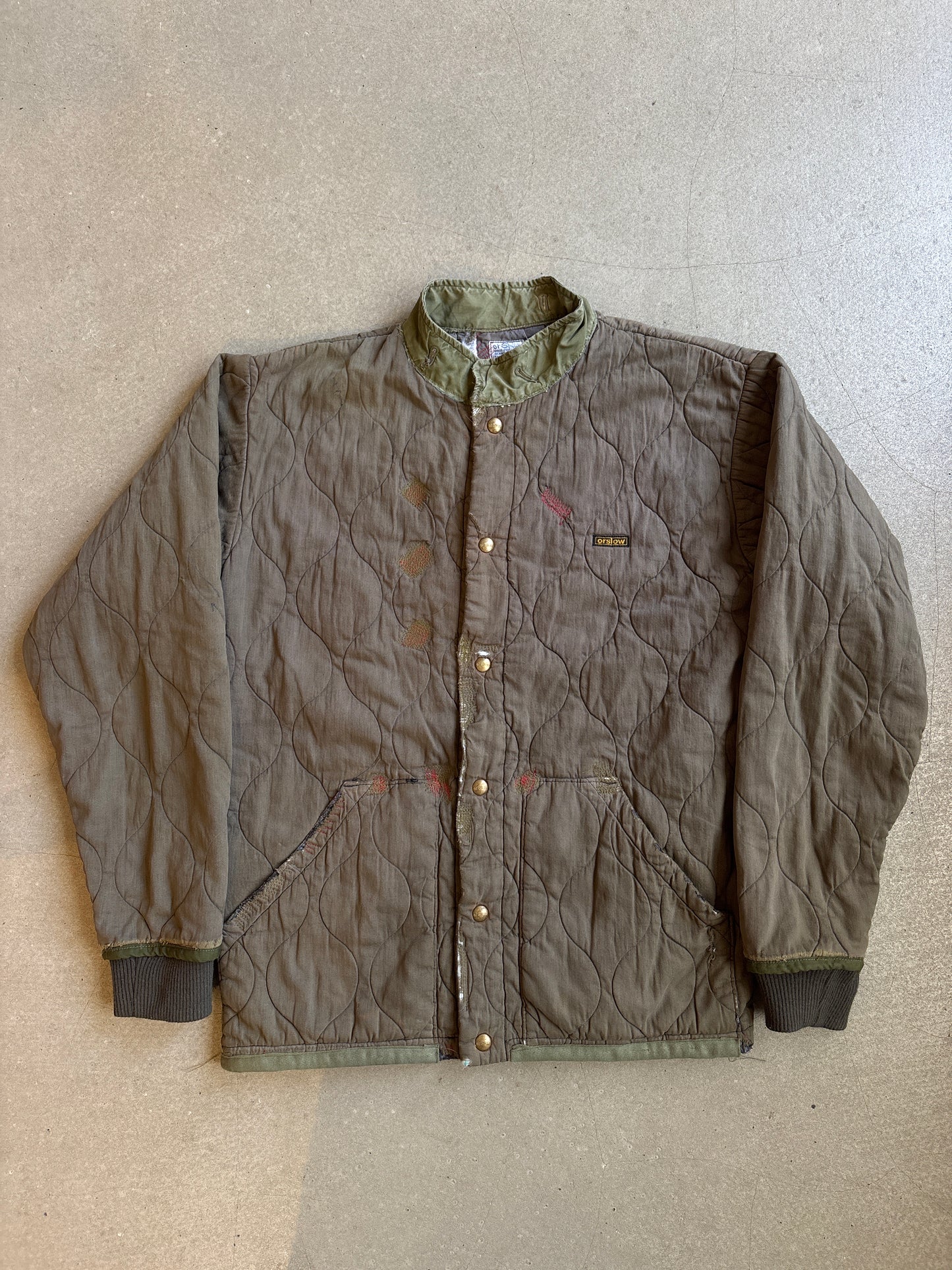 OrSlow Military Style Embroiderd Jacket Khaki M