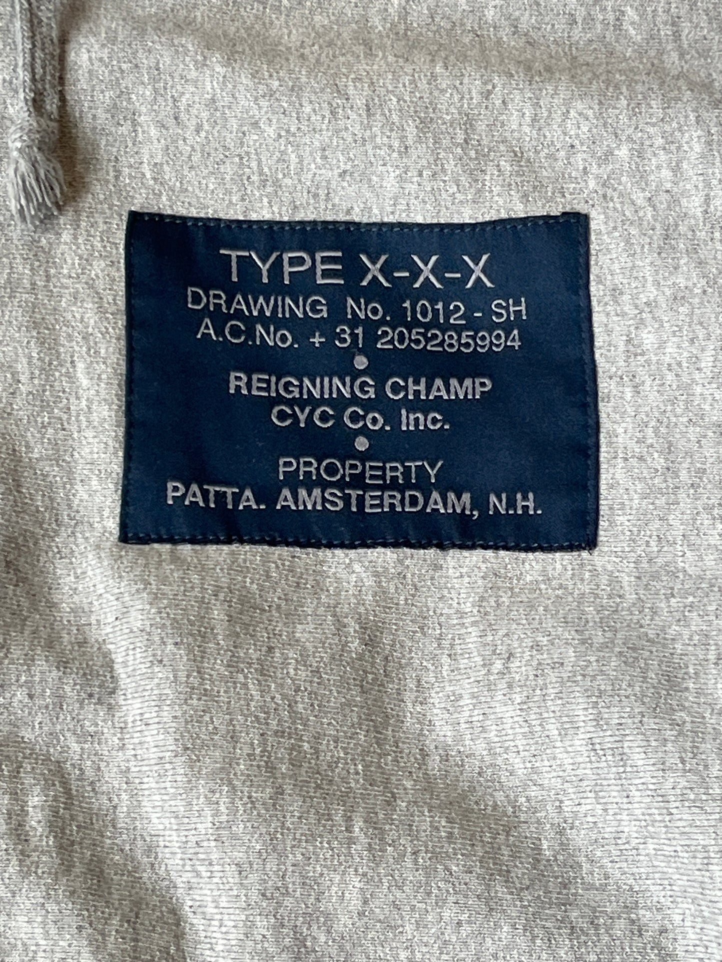 Patta X Reigning Champ Fleece Hoodie Grey XL