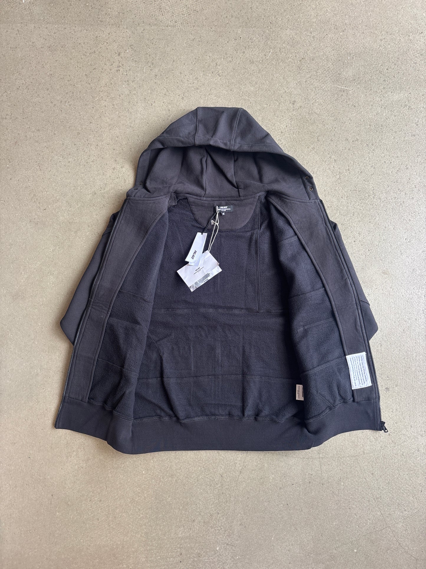 Palace x Engineered Garments Heavy Patchwork Zip Hood Black