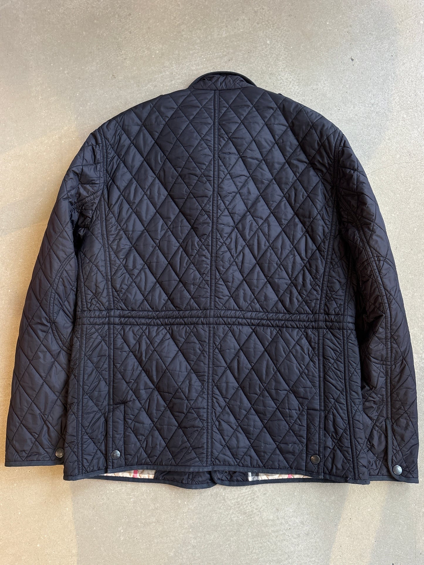 Burberry Brit Russell Diamond Quilted Field Jacket Black XXL